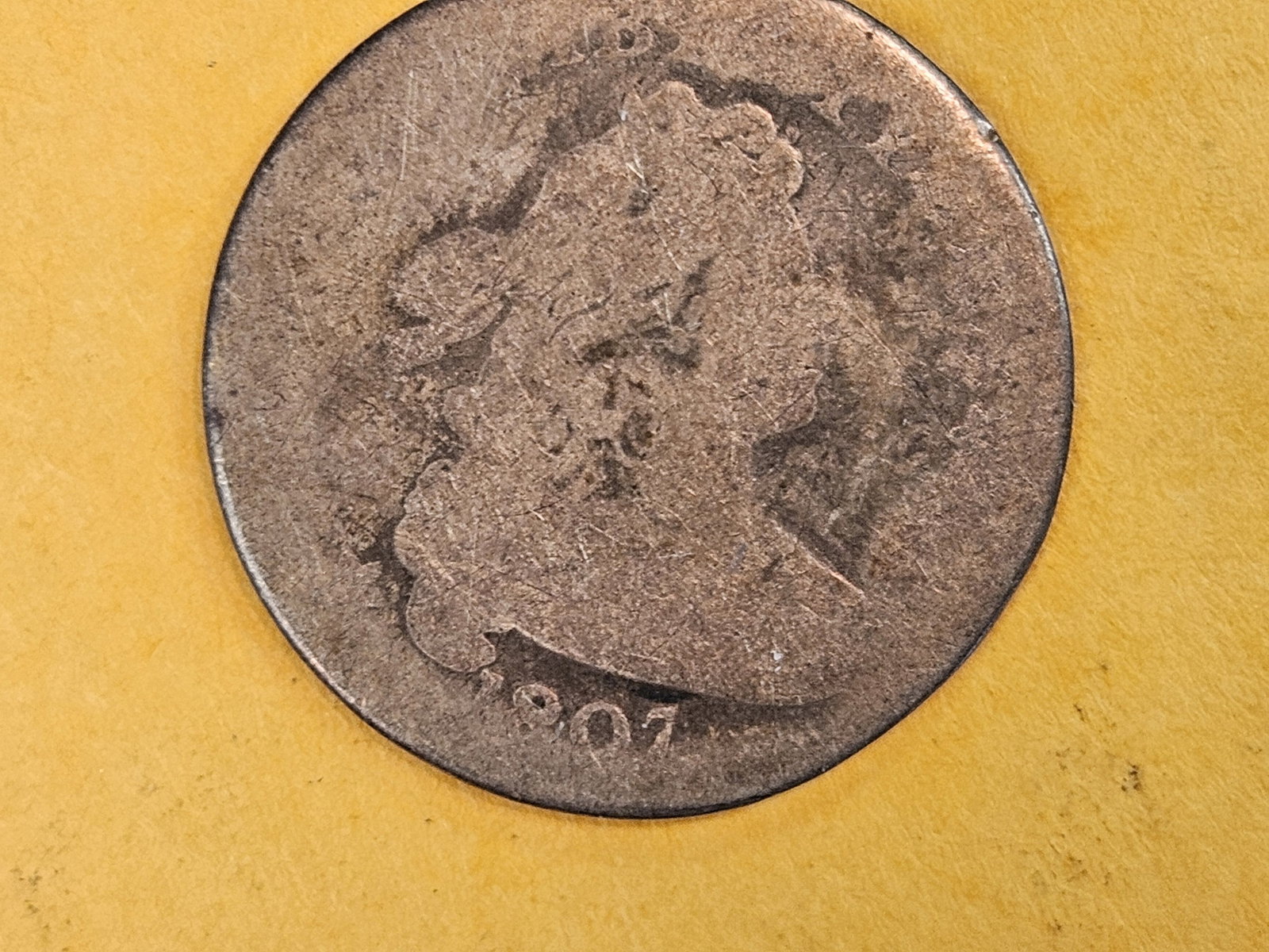 * KEY DATE * 1807 Draped Bust Dime - 3