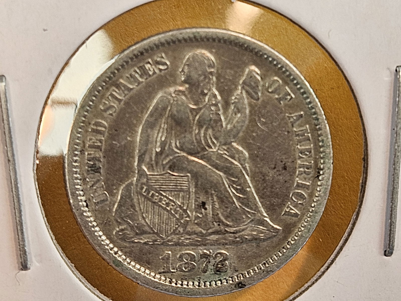 Two little better grade Barber and Seated Liberty Silver Dimes - 5
