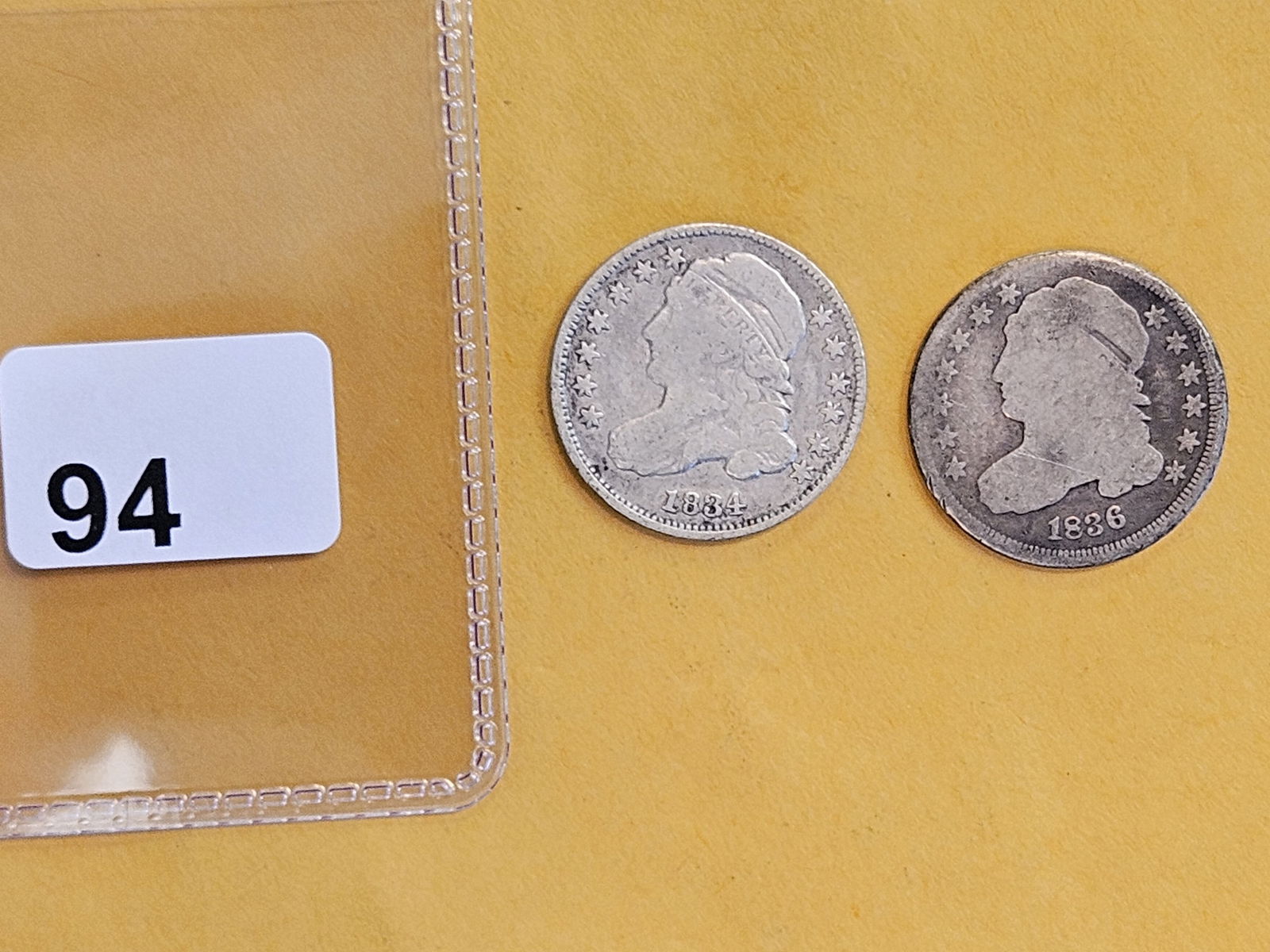 1834 and 1846 Capped Bust silver Dimes - 2
