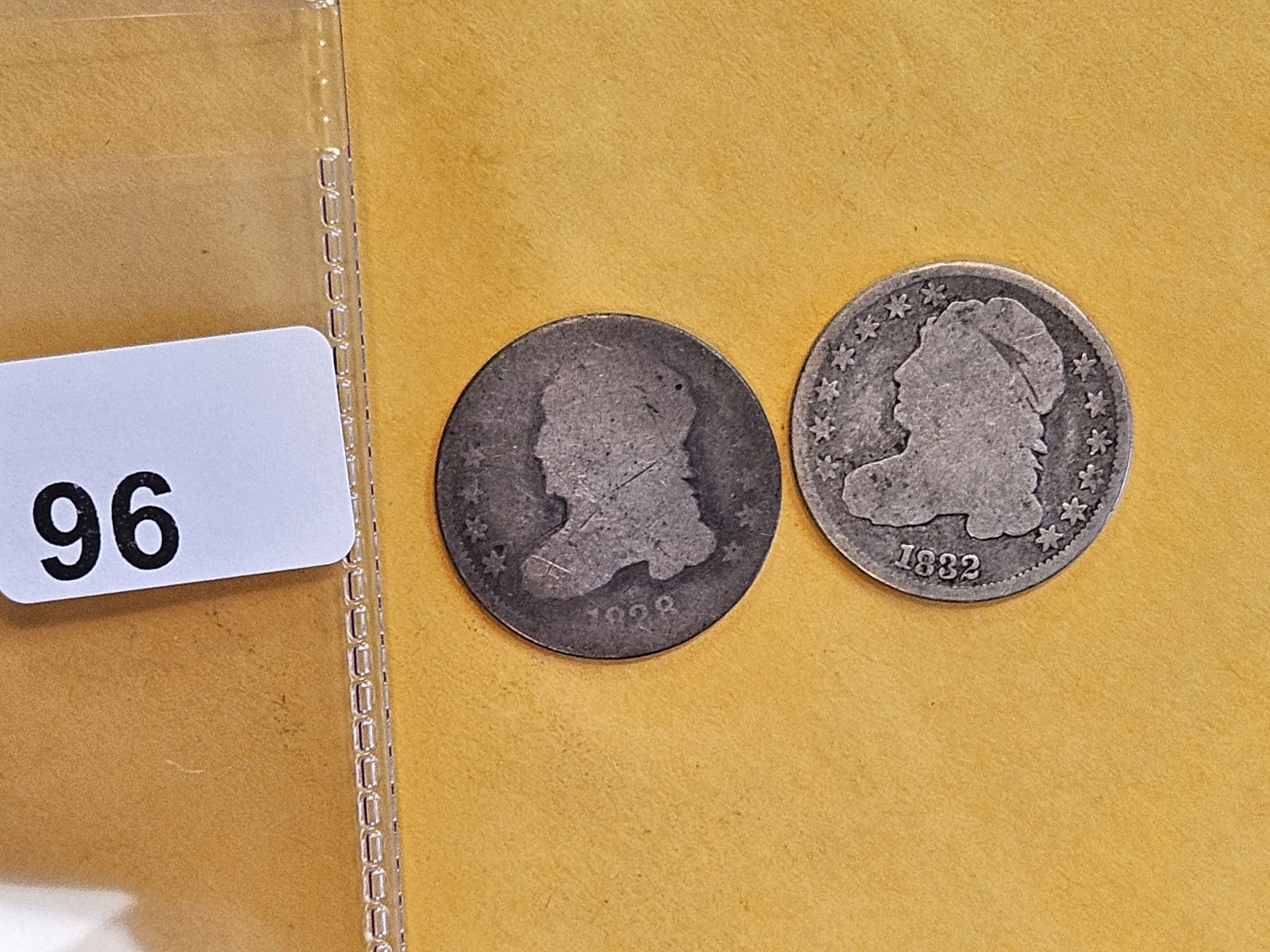 1828 and 1832 Capped Bust silver Dimes - 2