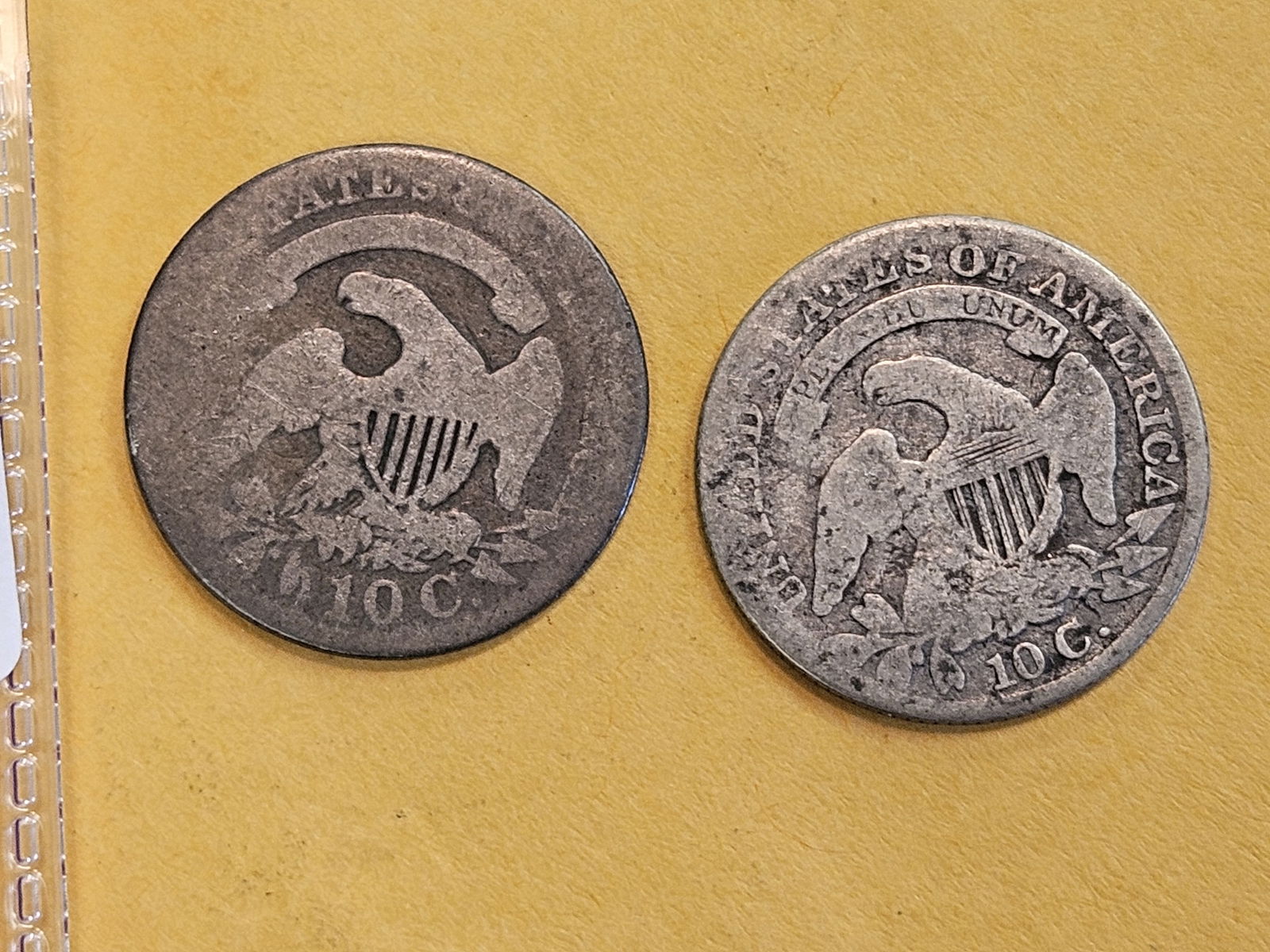 1828 and 1832 Capped Bust silver Dimes - 3