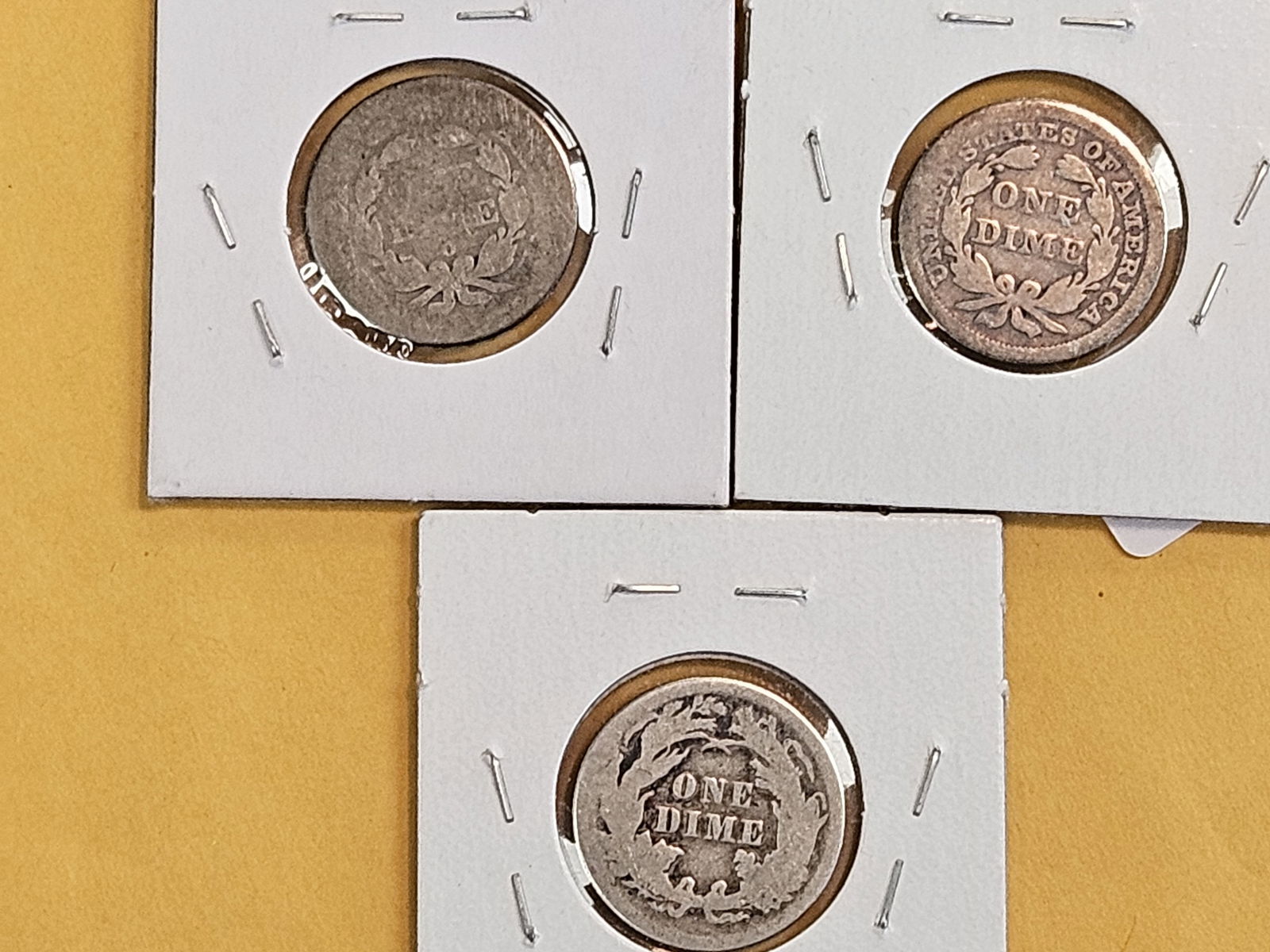 Three more Seated Liberty silver Dimes - 5