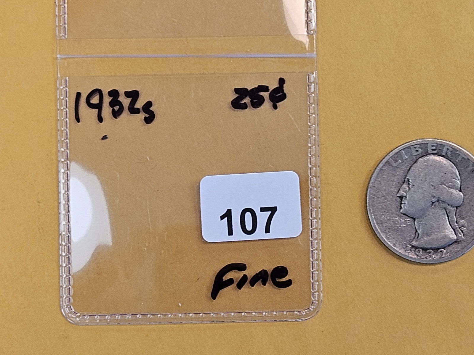 KEY DATE 1932-S Washington Quarter in Fine - 2