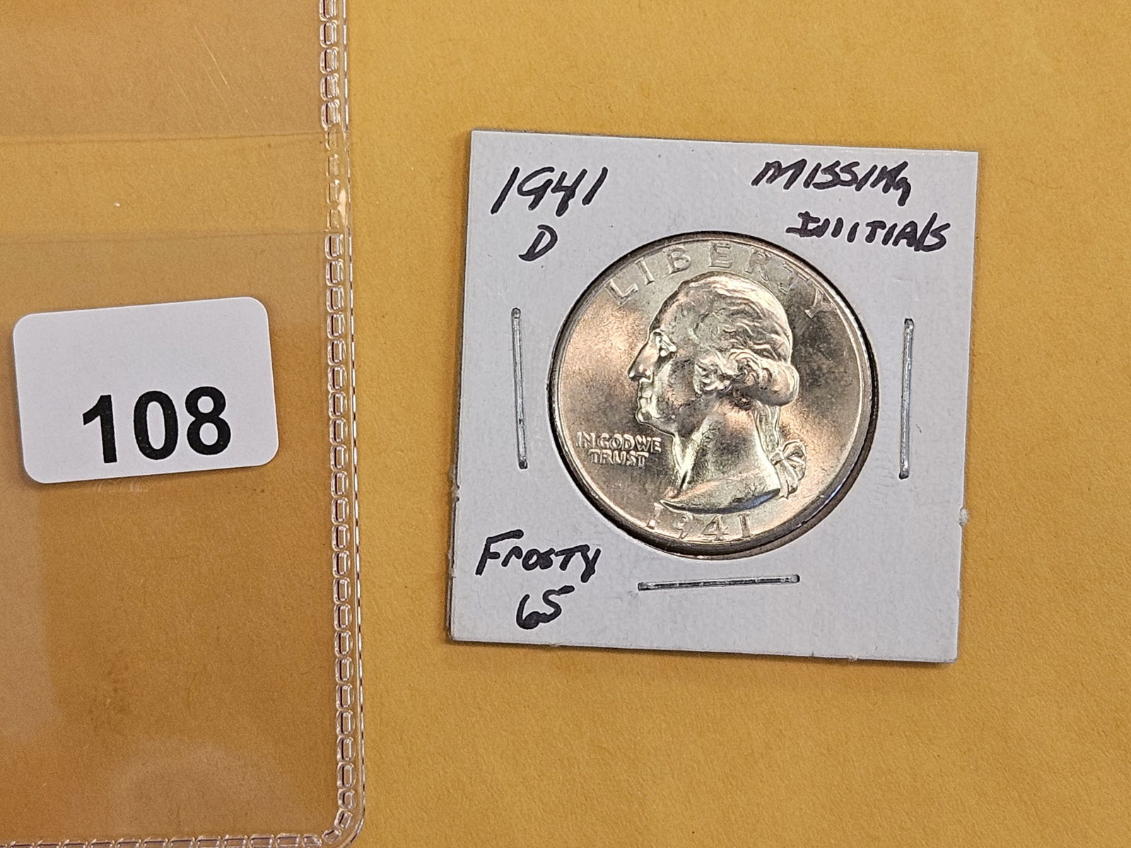 GEM Brilliant Uncirculated 1941-D silver Washington Quarter - 2