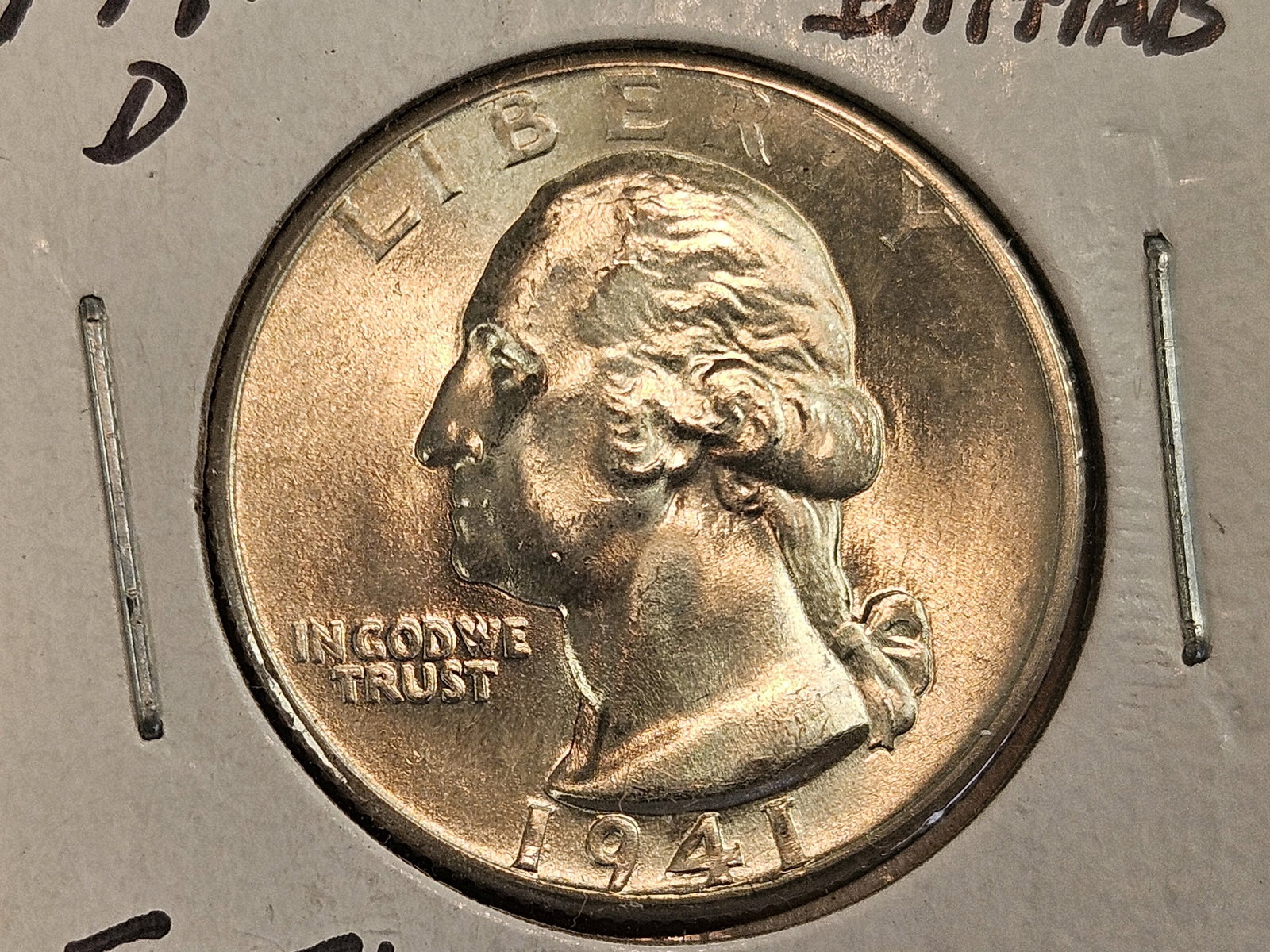 GEM Brilliant Uncirculated 1941-D silver Washington Quarter - 3