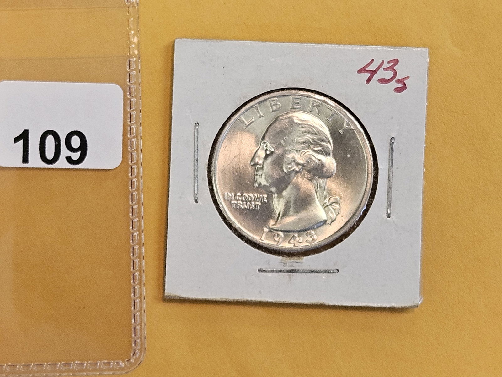 GEM Brilliant Uncirculated 1943-S silver Washington Quarter - 2