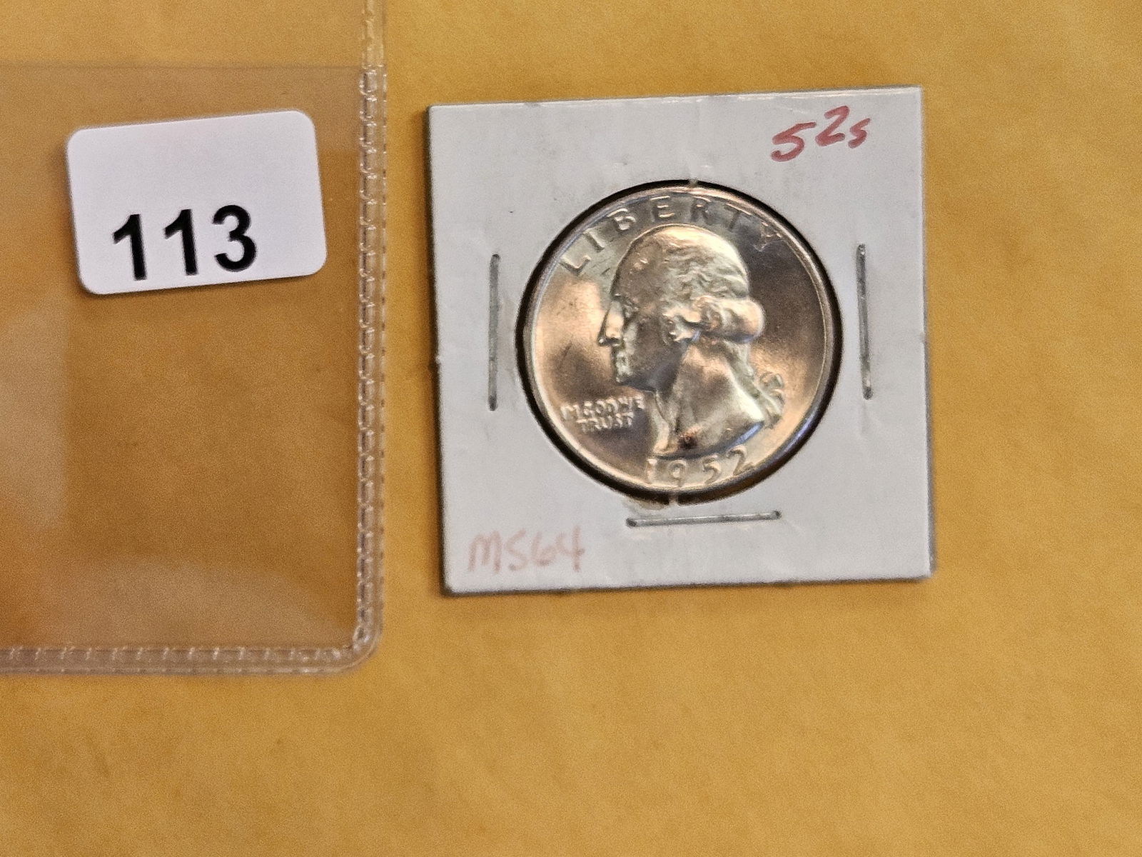 Very Choice Brilliant Uncirculated plus 1952-S Washington Quarter - 2