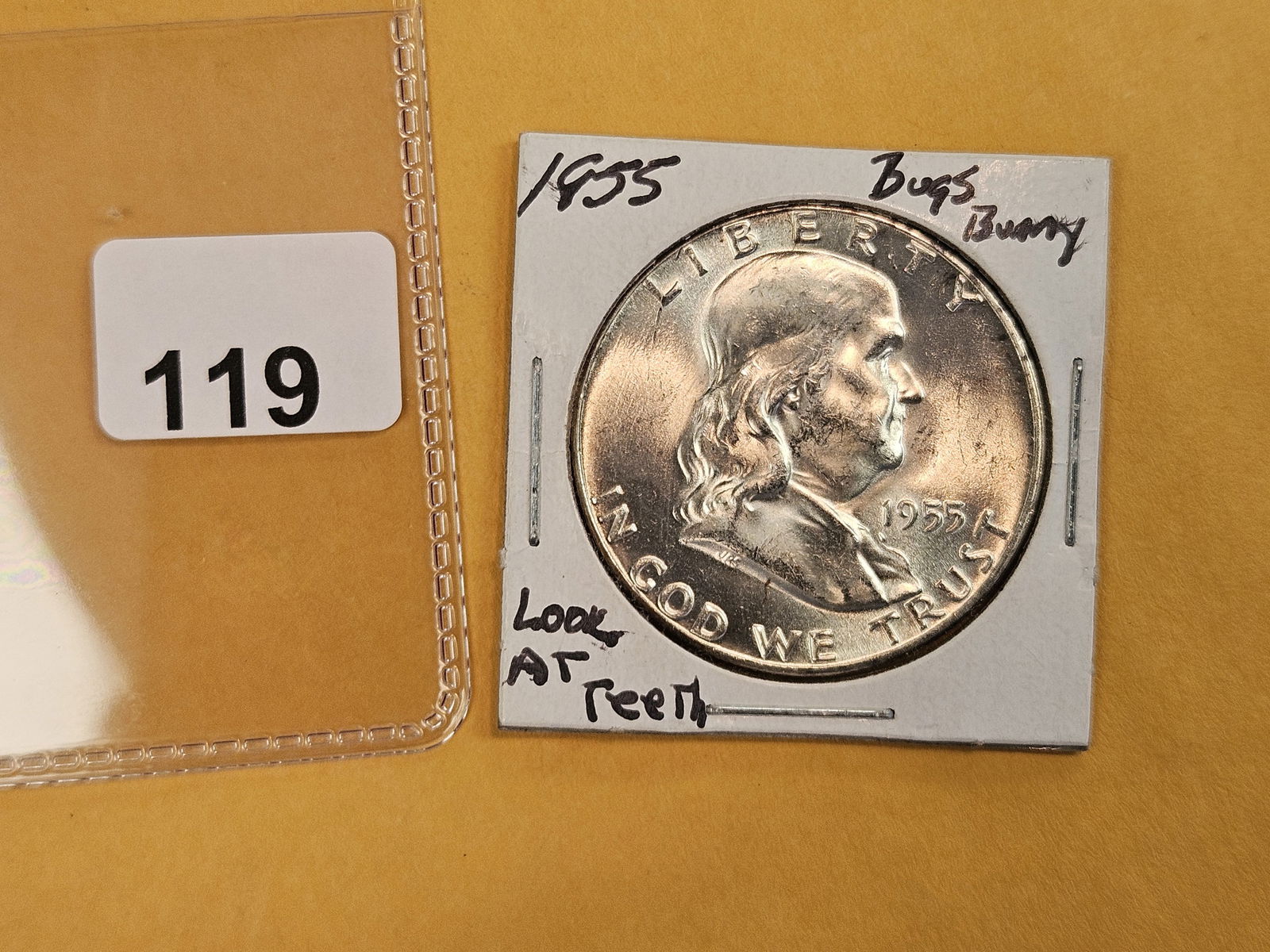 BUGS BUNNY! GEM Brilliant Uncirculated 1955 Franklin Half Dollar - 2