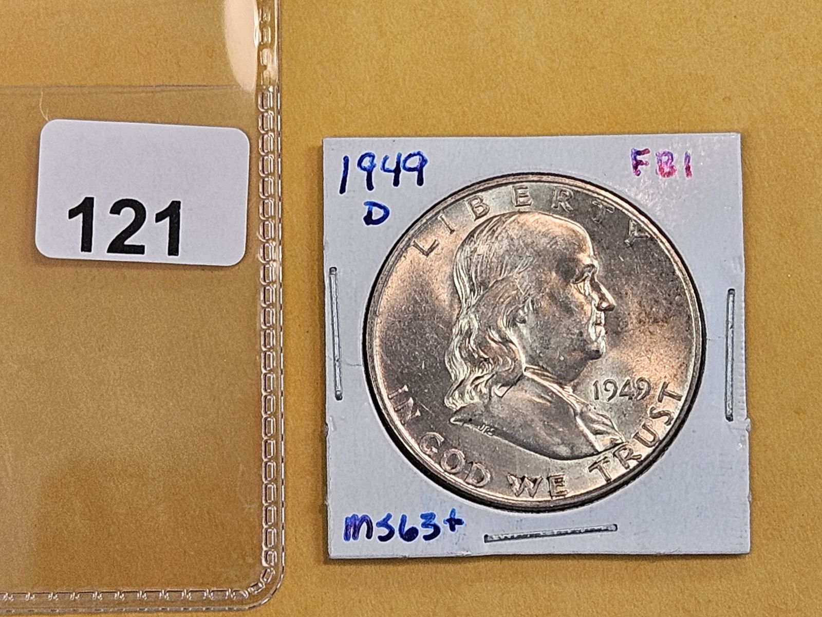 Choice Brilliant Uncirculated plus 1949-D Franklin Half Dollar FBL - 2