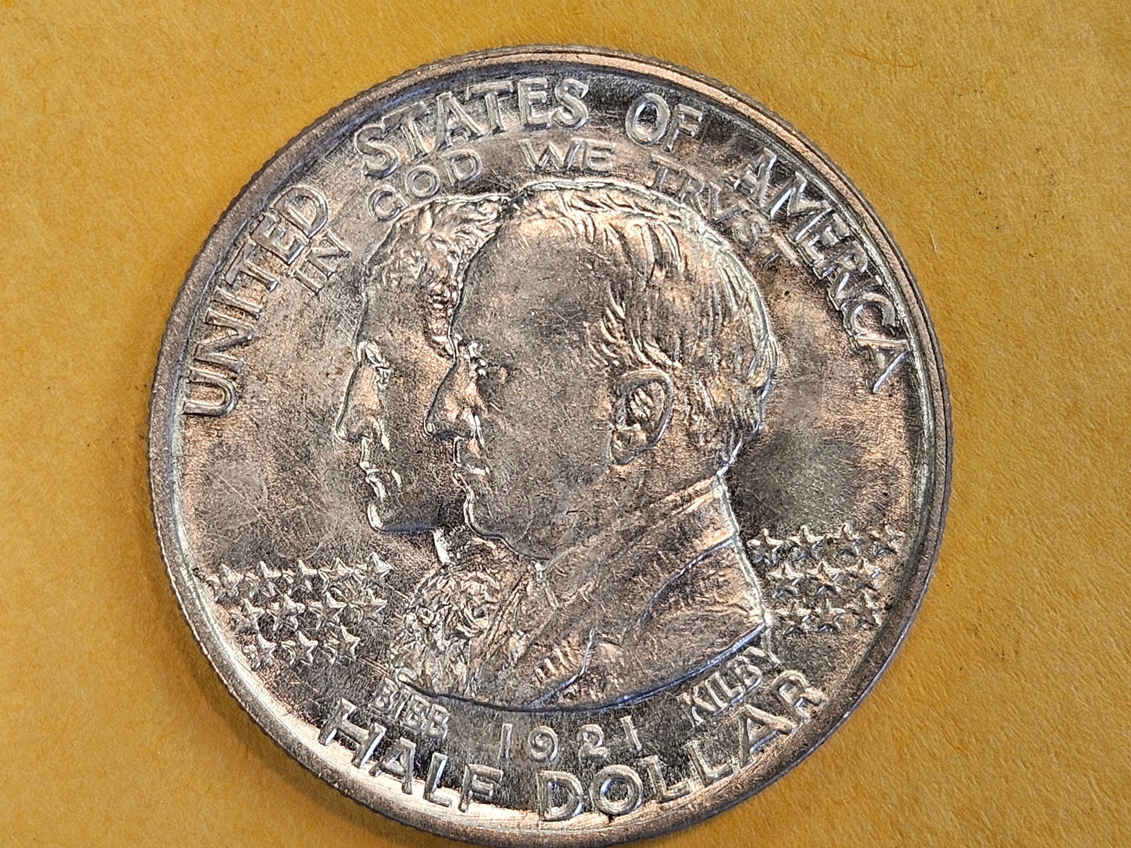 Choice Brilliant Uncirculated plus 1921 Commemorative silver Half Dollar: Alabama 
