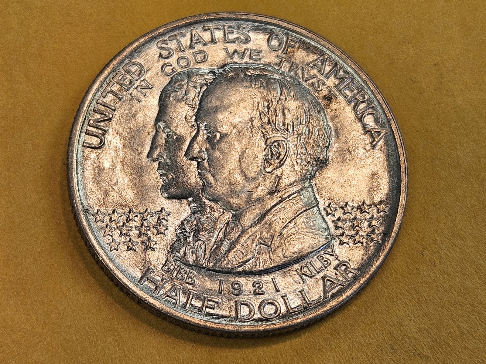 Choice Brilliant Uncirculated plus 1921 Commemorative silver Half Dollar - 3