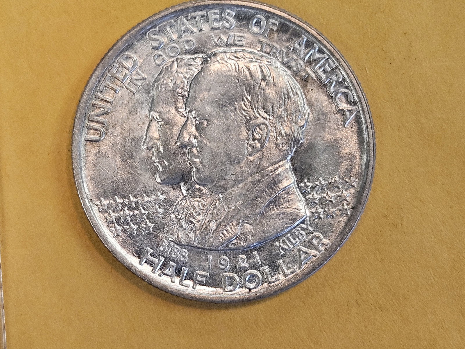 Choice Brilliant Uncirculated plus 1921 Commemorative silver Half Dollar - 5