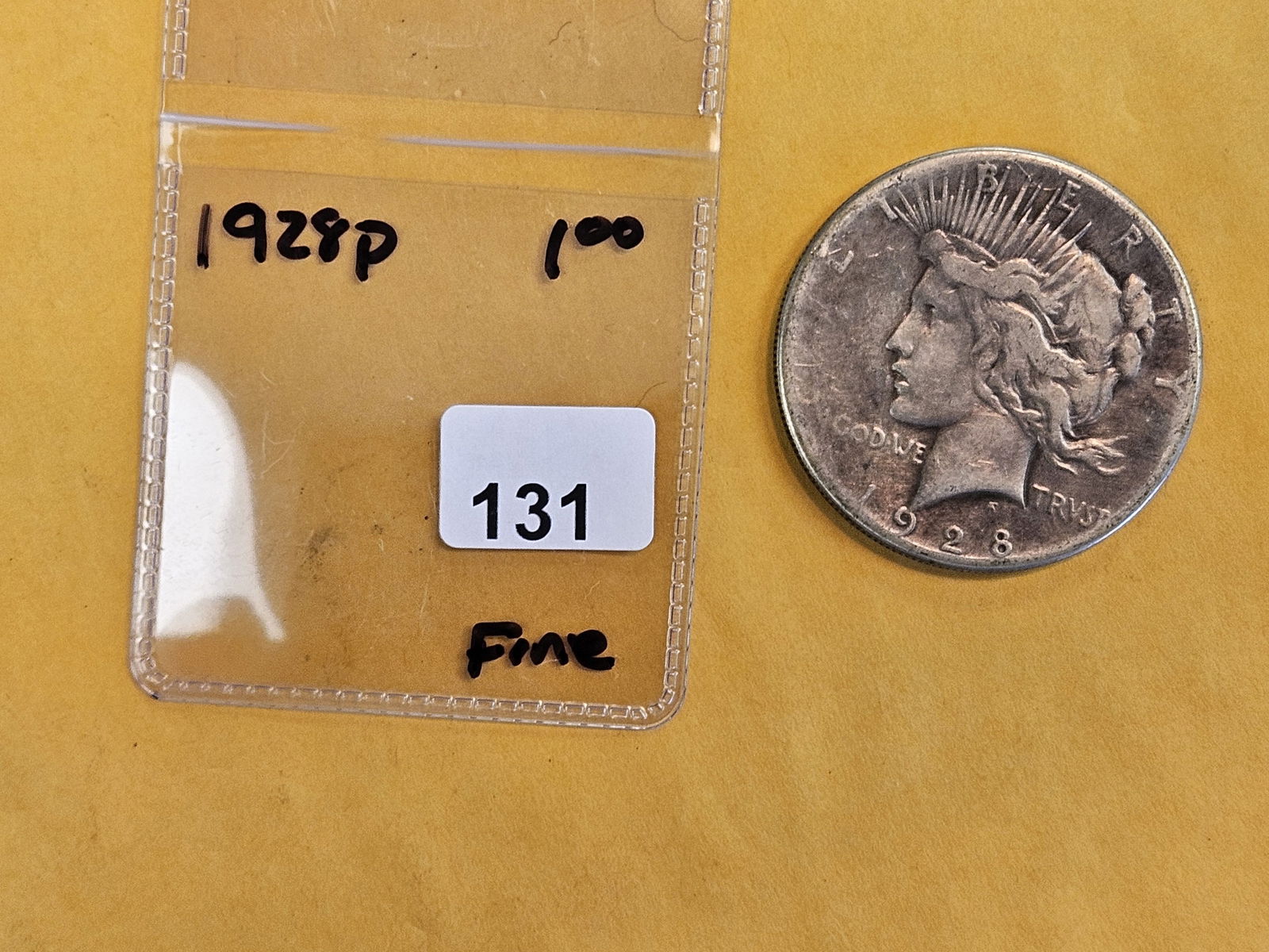 ** KEY DATE ** 1928 Peace silver Dollar in Fine - 2