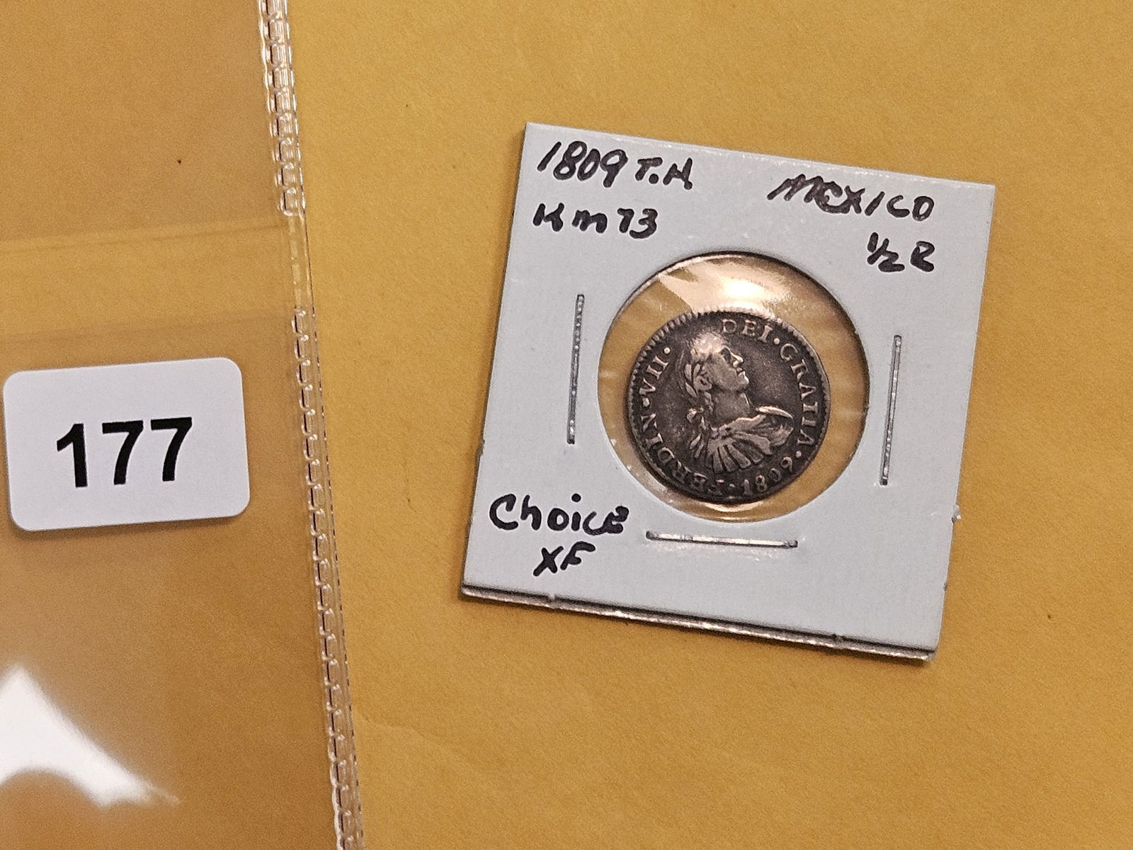 1809 Th Mexico silver 1/2 real in Extra Fine - 2