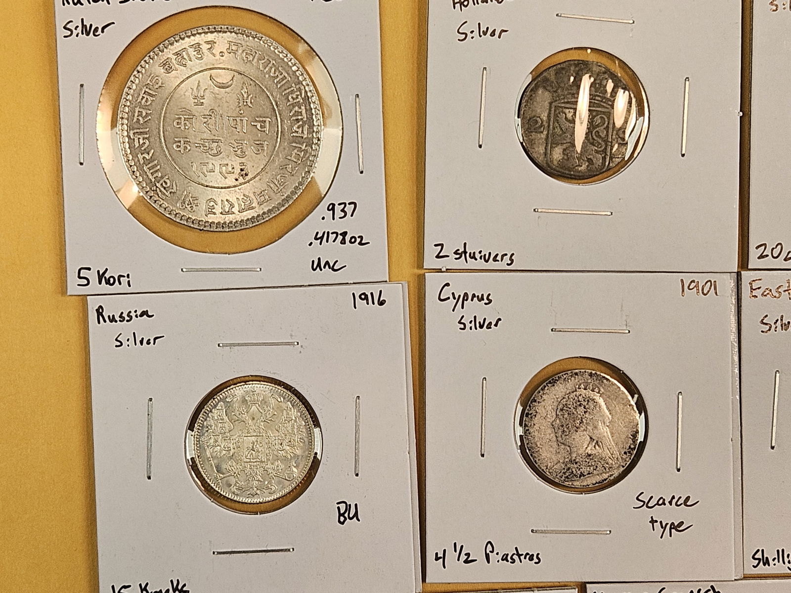 Eight nice, mixed, silver, World Coins - 2