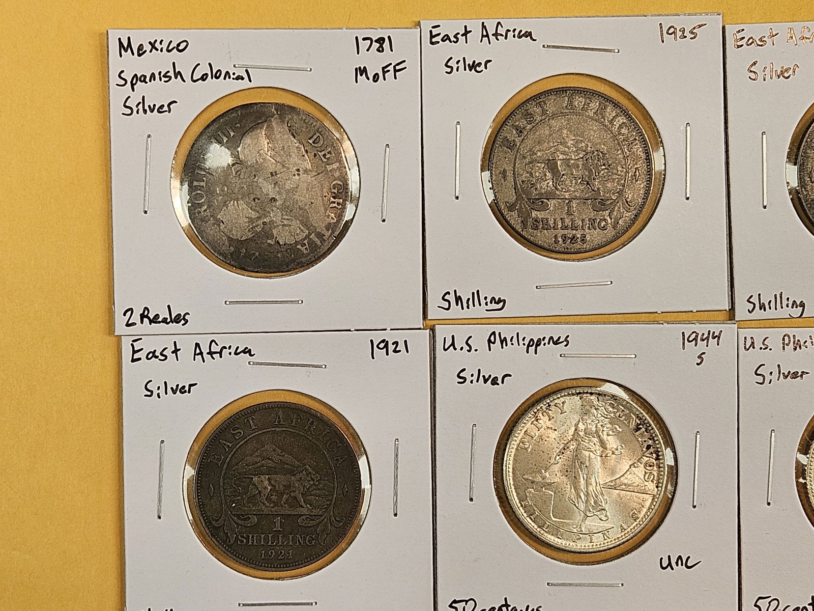 Seven nice, mixed, silver, World Coins - 2