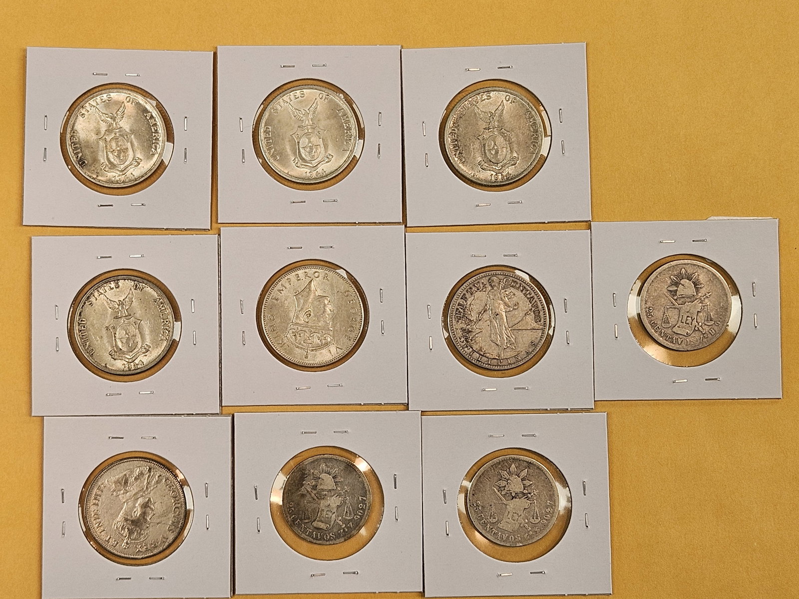Ten nice, mixed, silver, World Coins - 6