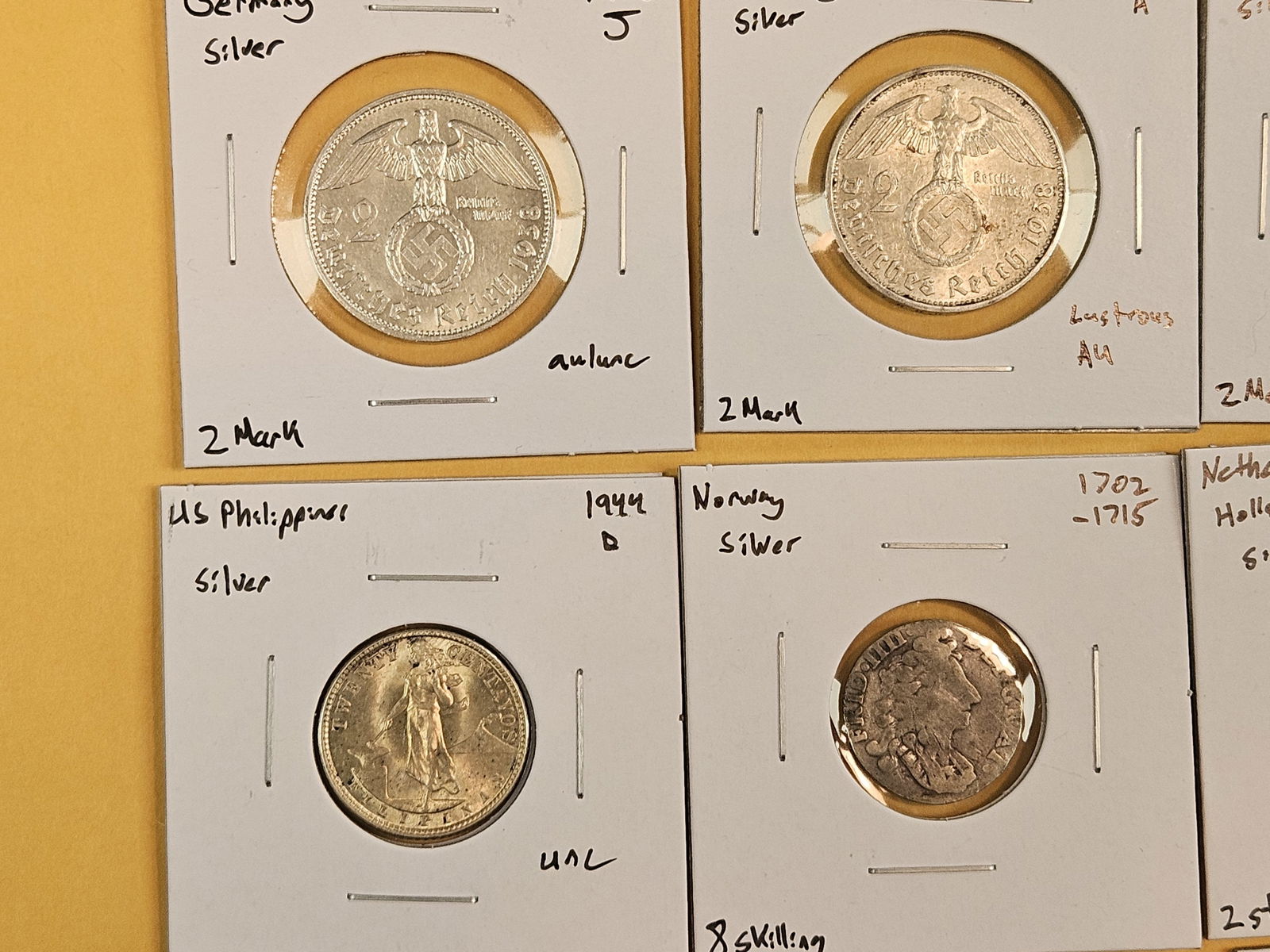 Ten nice, mixed, silver, World Coins - 2