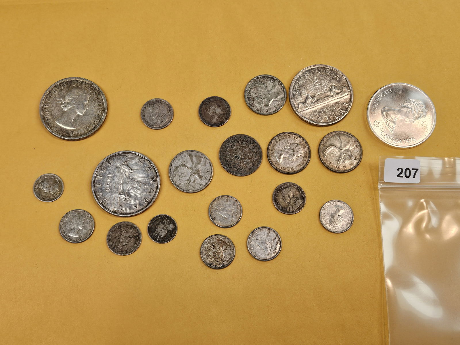 Twenty, mixed, Silver Canadian Coins - 2