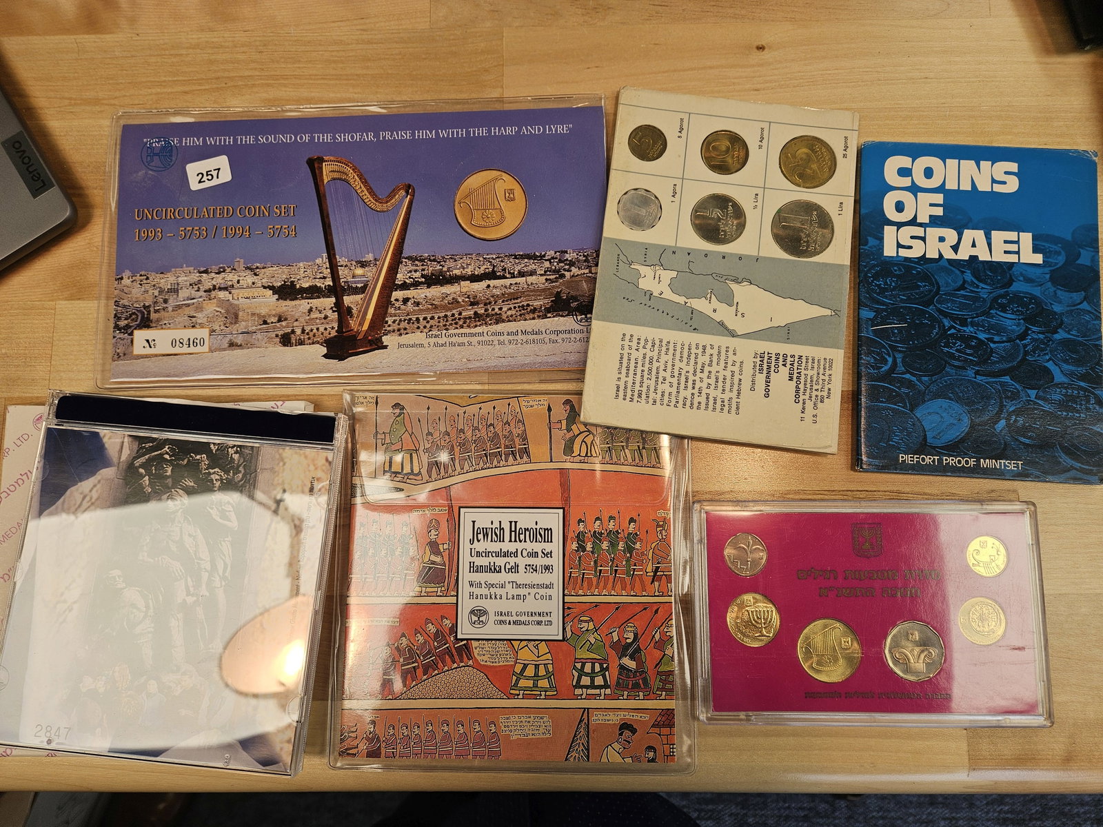 Twelve lovely, mixed, coin sets from Israel: All in original packaging 