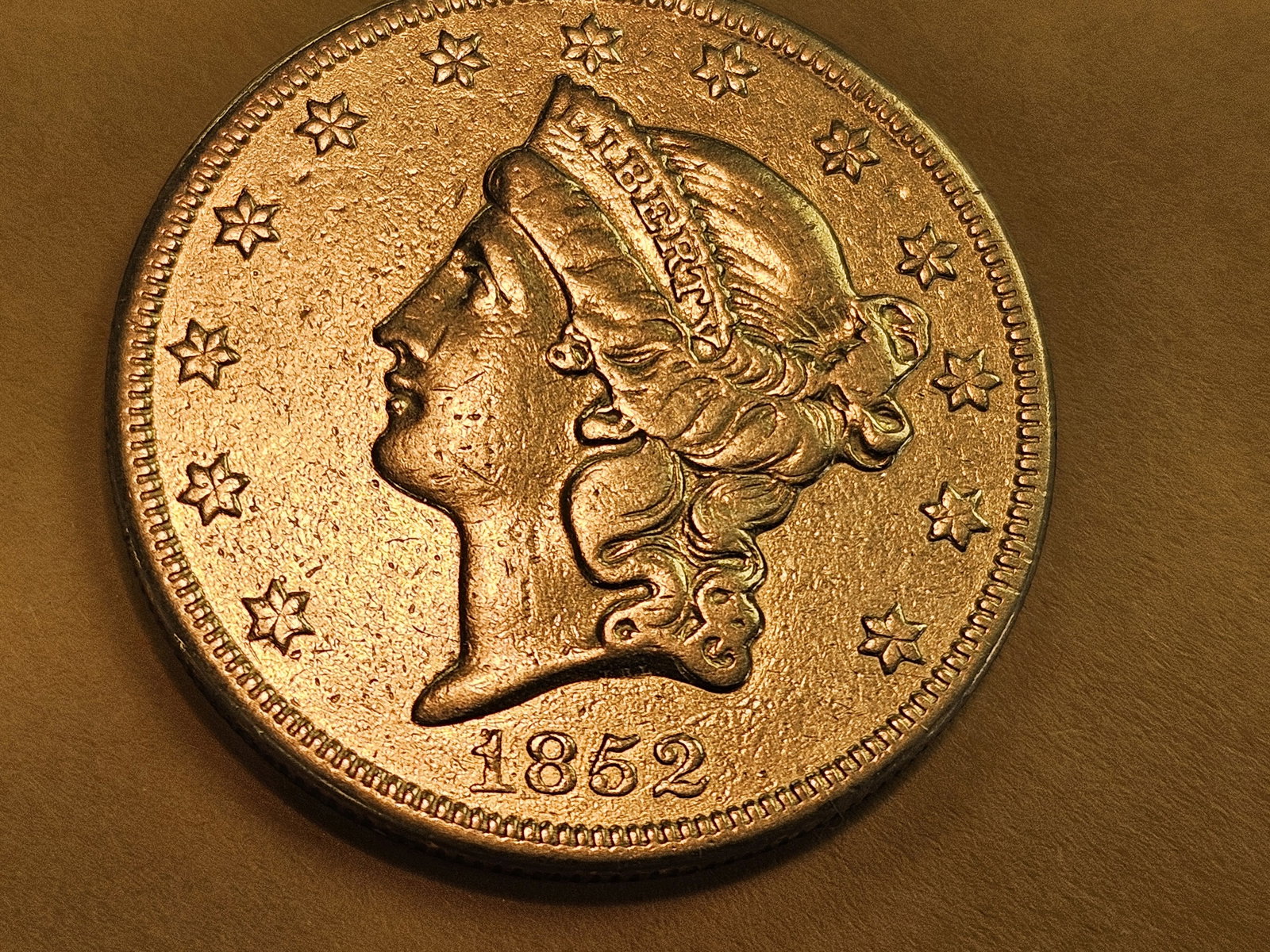 * GOLD * SEMI-KEY! 1852-O Gold Liberty Head Twenty Dollar Double Eagle - 3