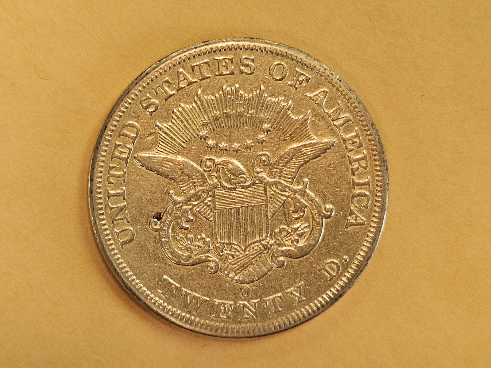 * GOLD * SEMI-KEY! 1852-O Gold Liberty Head Twenty Dollar Double Eagle - 8