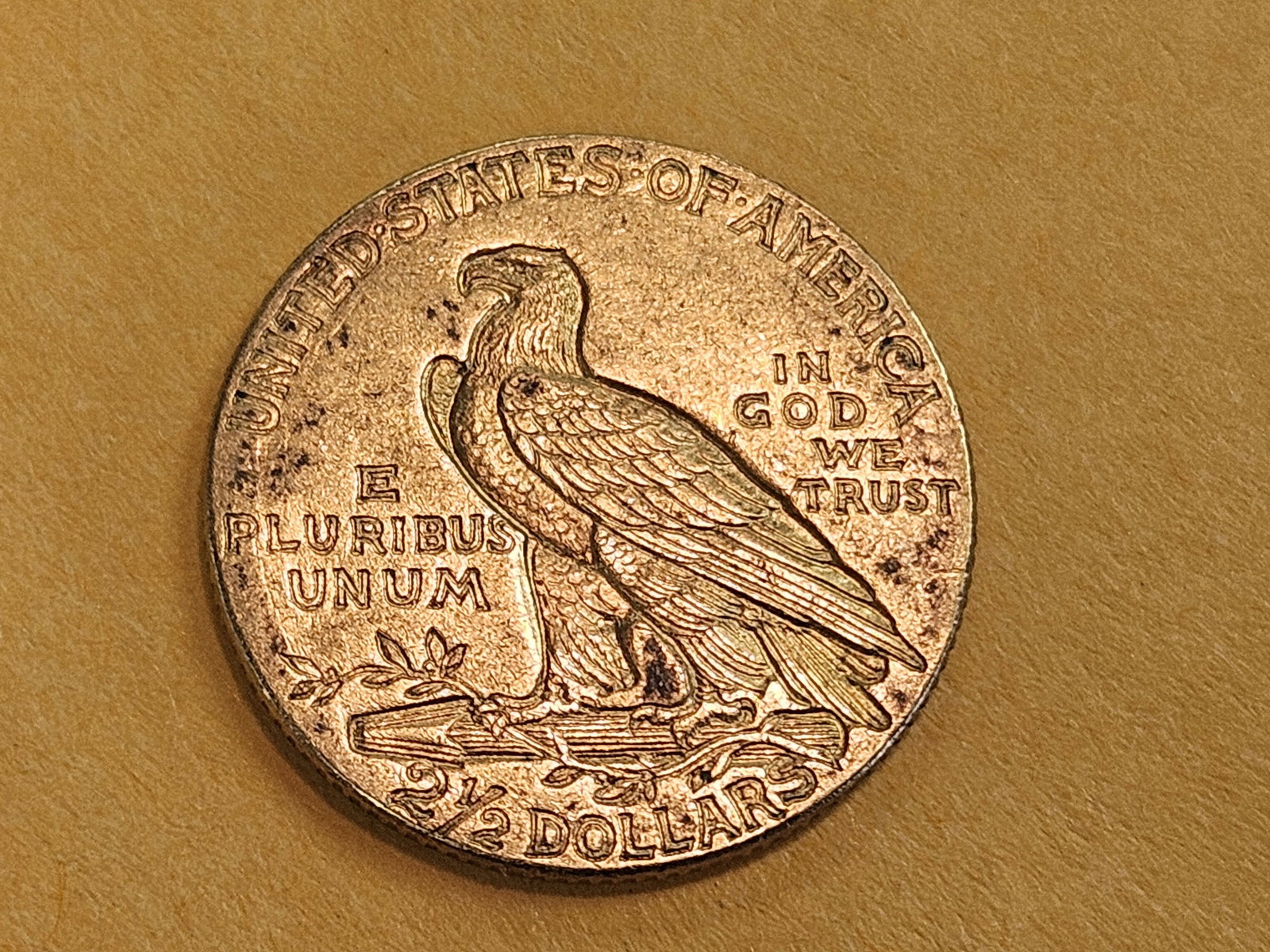 GOLD! Brilliant About Uncirculated plus 1912 Gold Indian Head $2.5 Dollars - 4