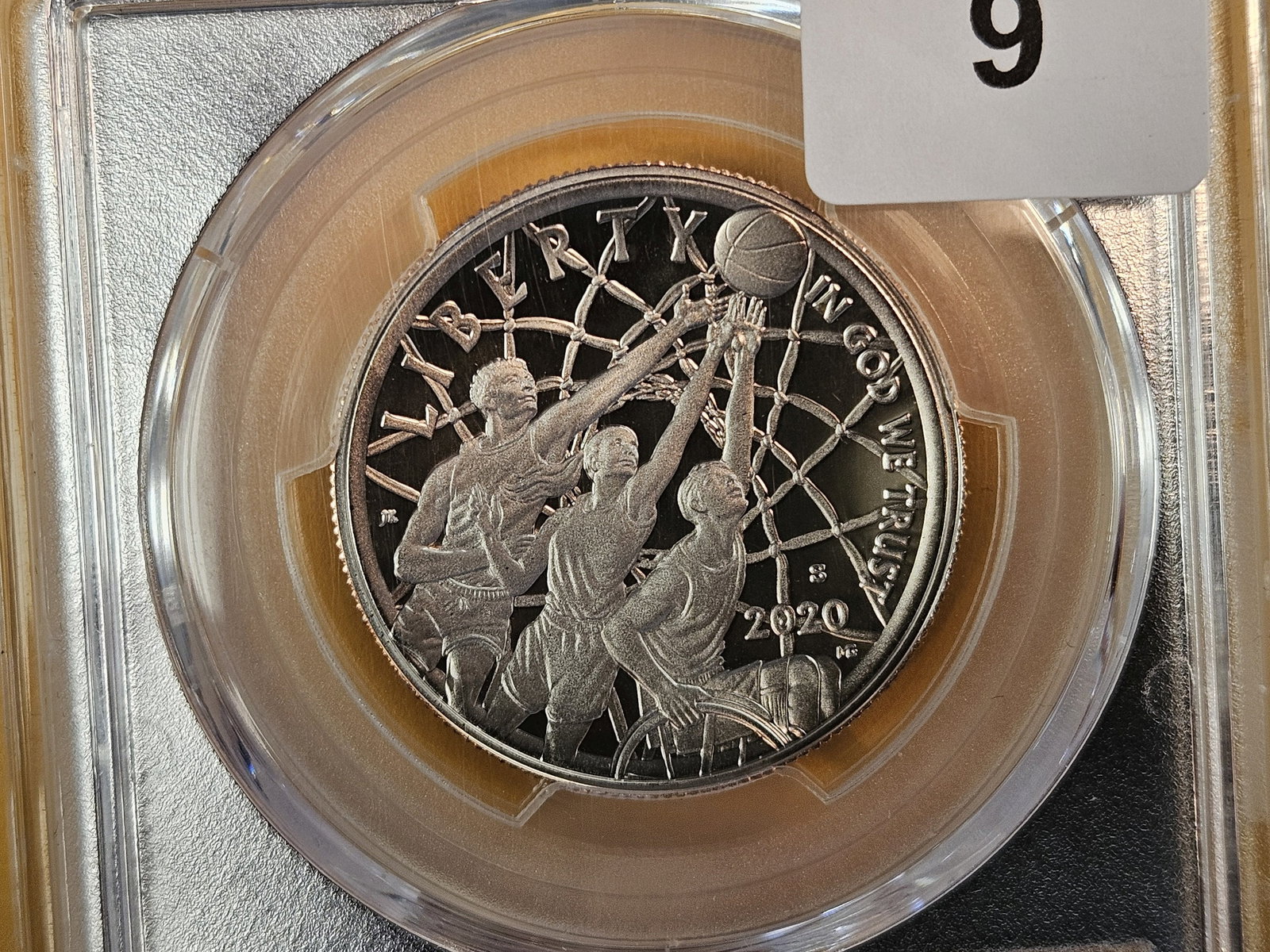 PERFECT! PCGS 2020-S Basketball Hall of Fame Commemorative Half Dollar in Proof 70 Deep Cameo: Perfect Grade! First Official Colorized U.S. Coin! 