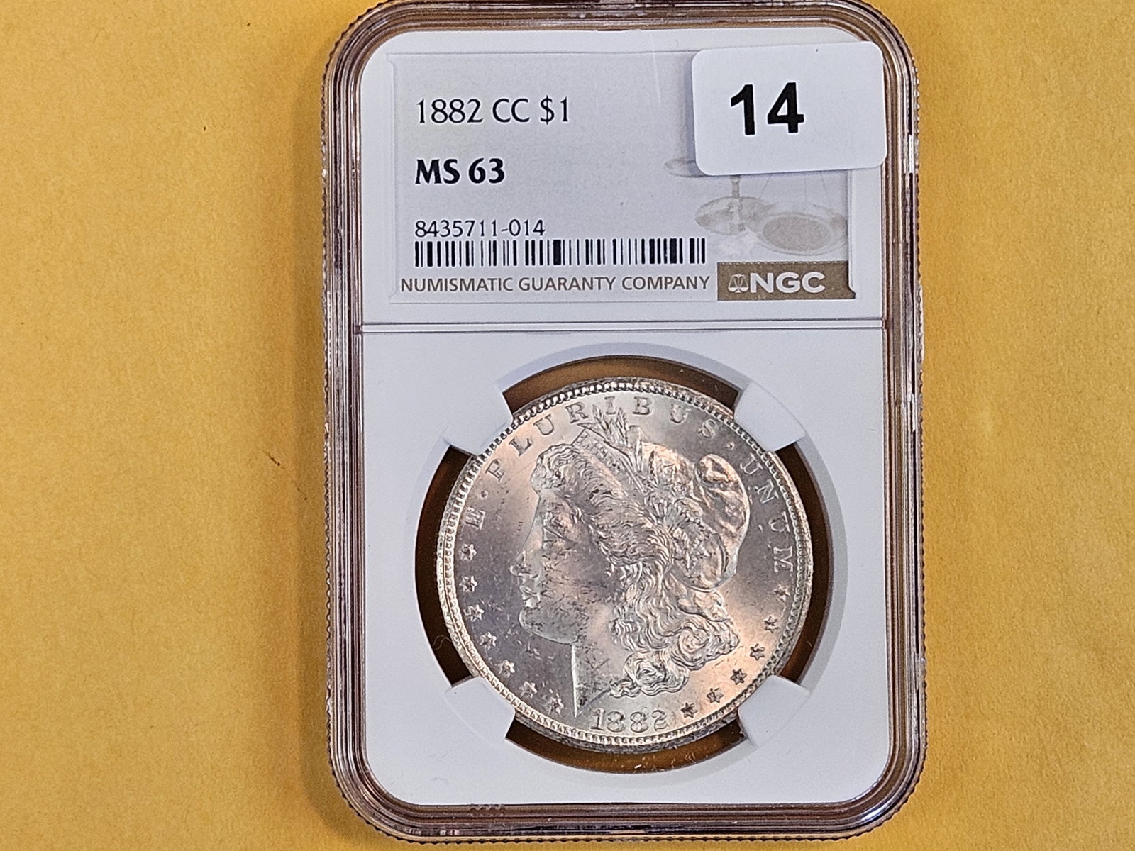 ** KEY DATE ** NGC 1882-CC Morgan Dollar in Mint State 63 - 2