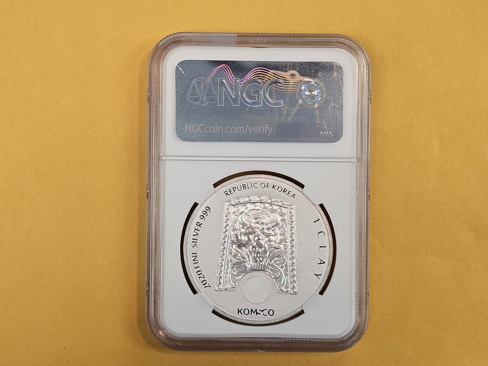 NGC 2020 South Korea silver 1 Clay in Mint State 69 - 3
