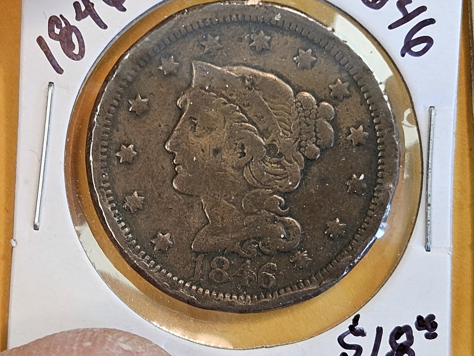 1846 and 1851 Braided Hair Large Cents - 2