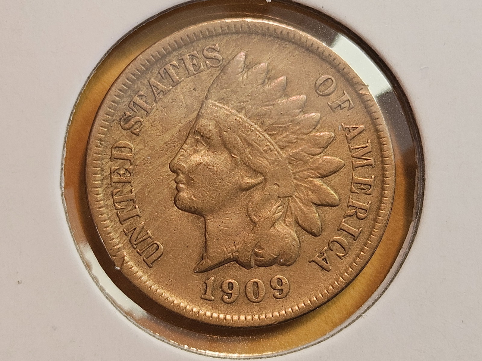 * Semi-Key Date 1909-S Indian cent in Fine - details: Cleaned