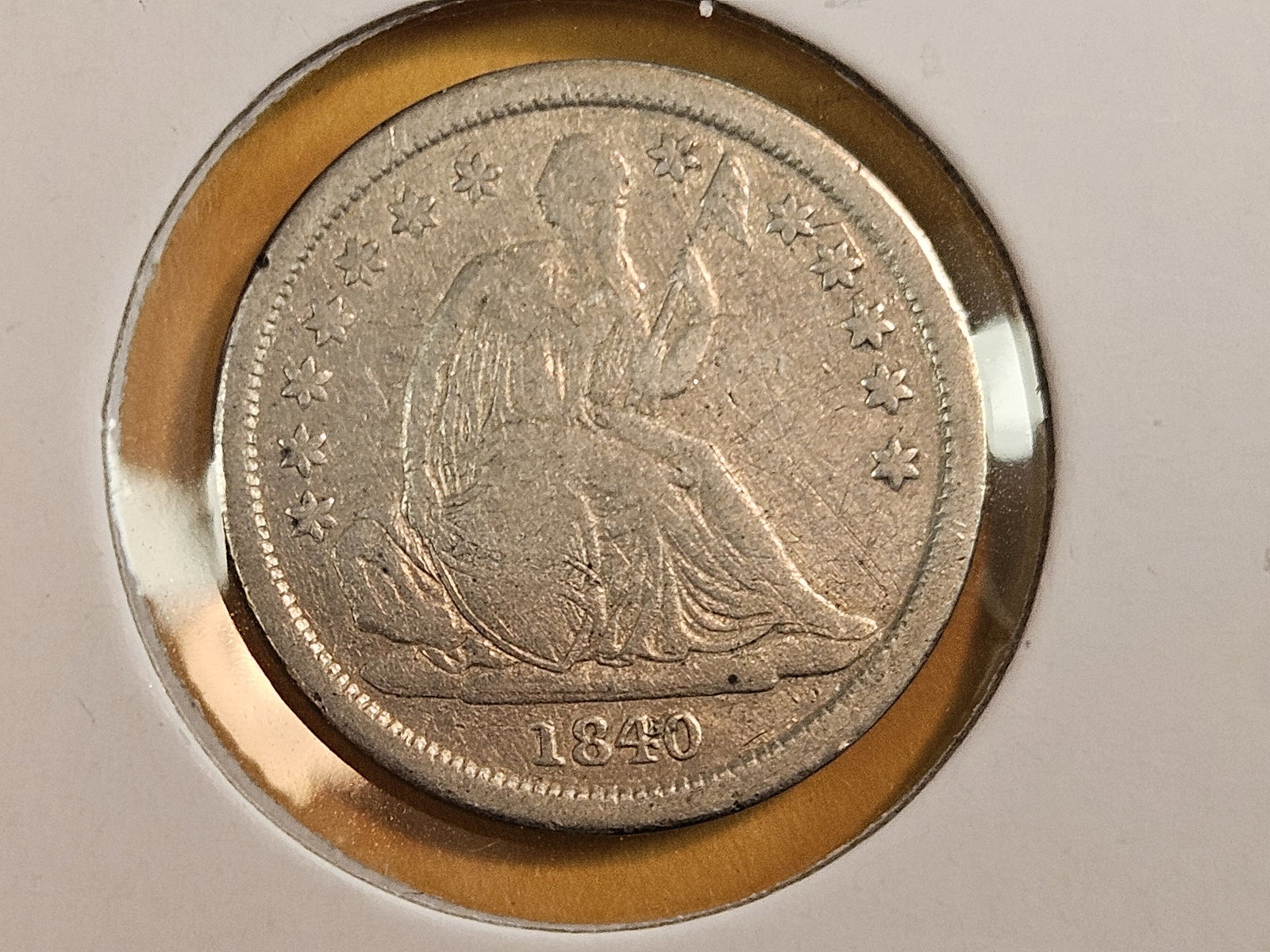 Three Seated Liberty silver Dimes in Good plus to Very Fine plus - 2