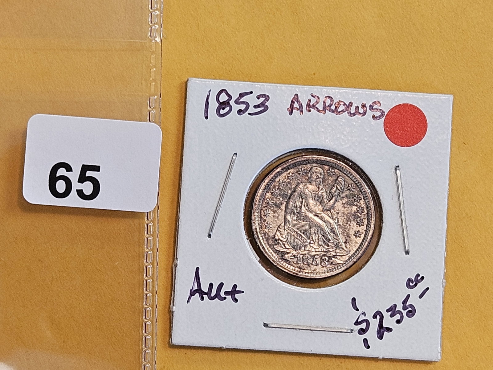* Better Grade * 1853 with Arrows Seated Liberty silver Dime - 2