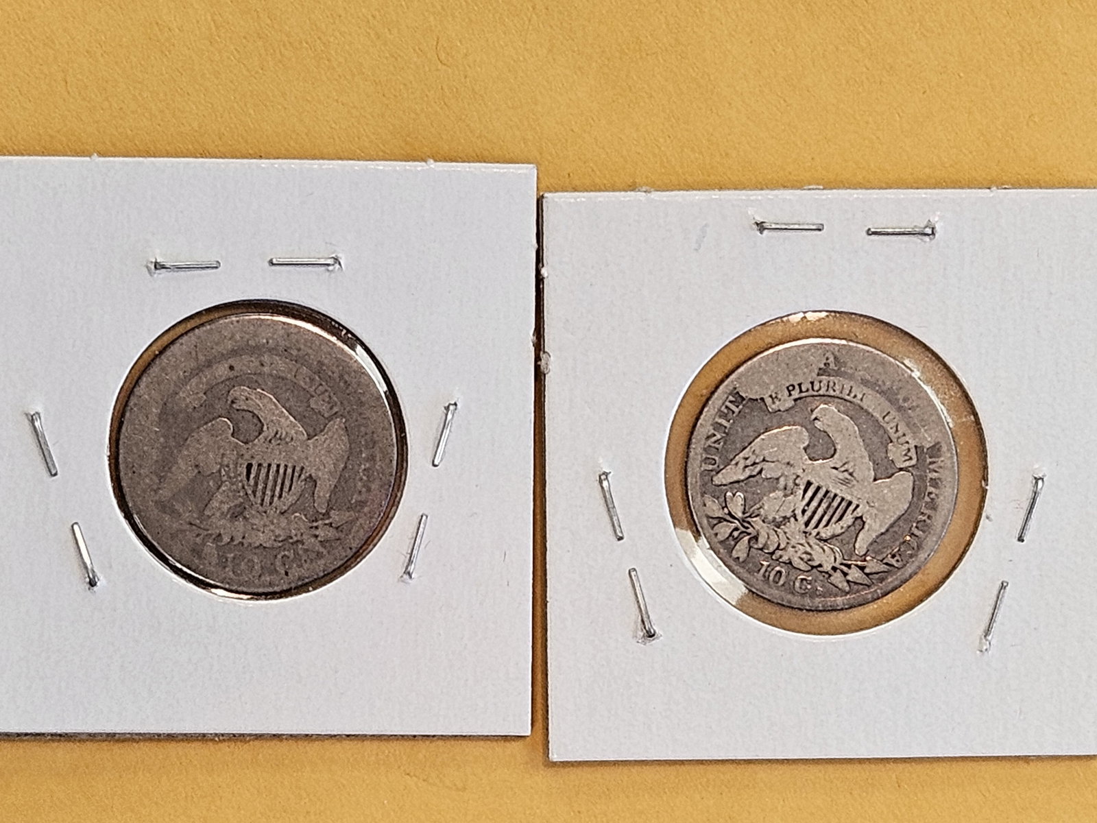 1823 and 1833 Capped Bust silver Dimes - 2