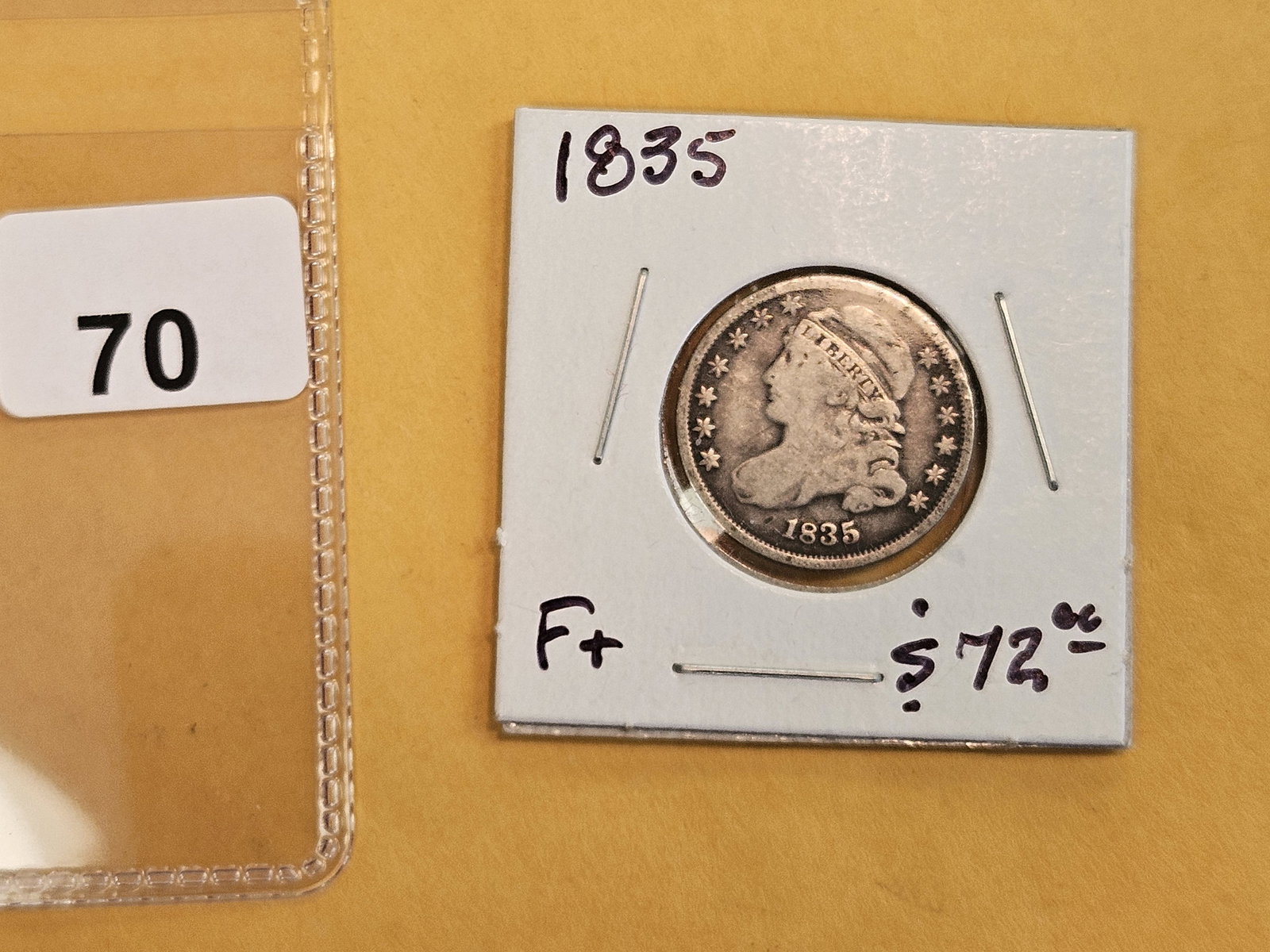 1835 Capped Bust silver Dime - 2