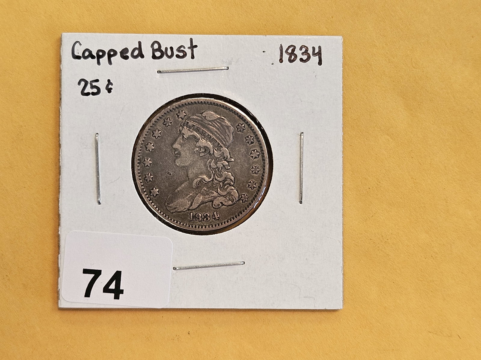 Better 1834 Capped Bust silver Quarter - 2