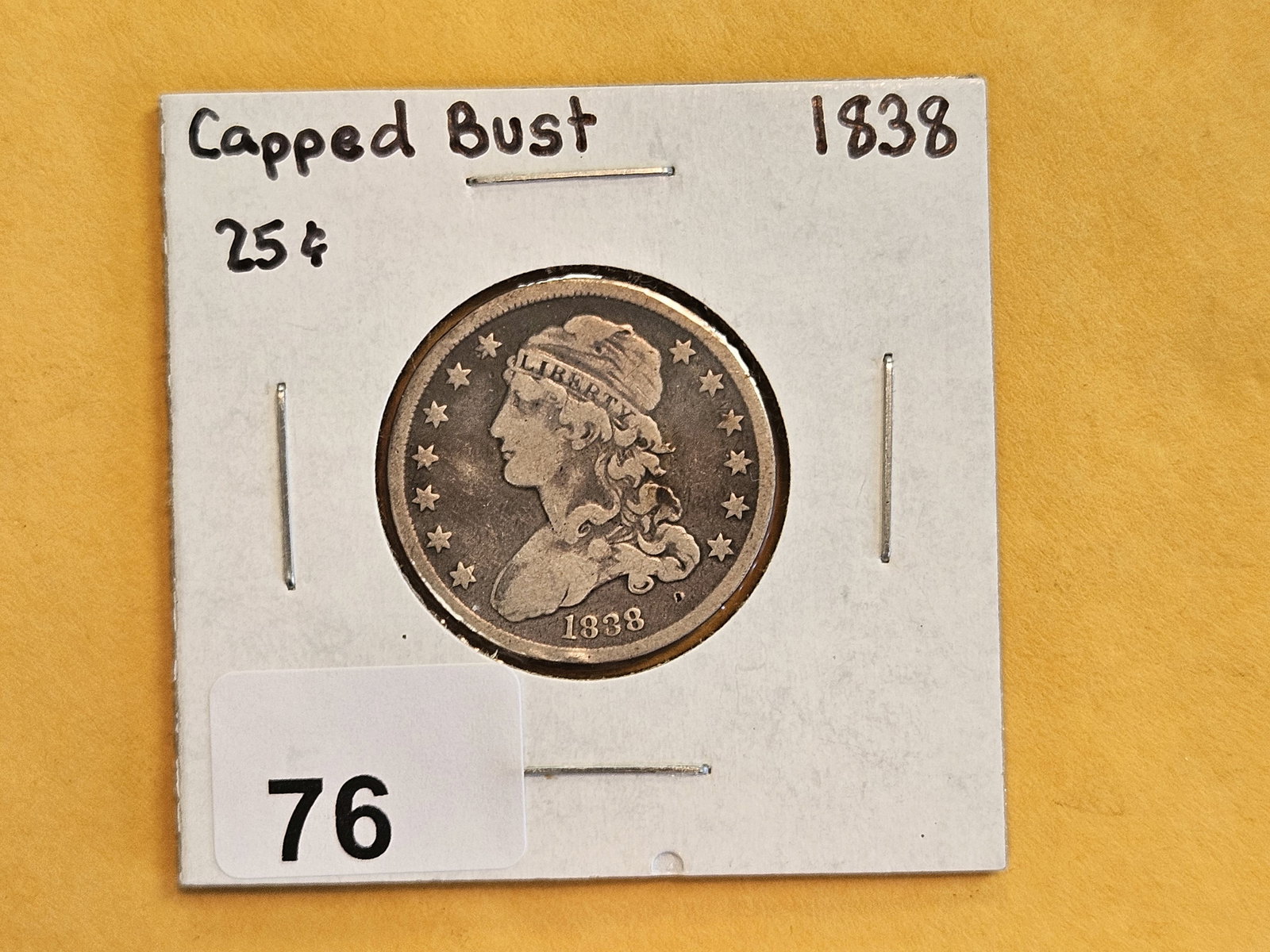 1838 Capped Bust silver Quarter - 2
