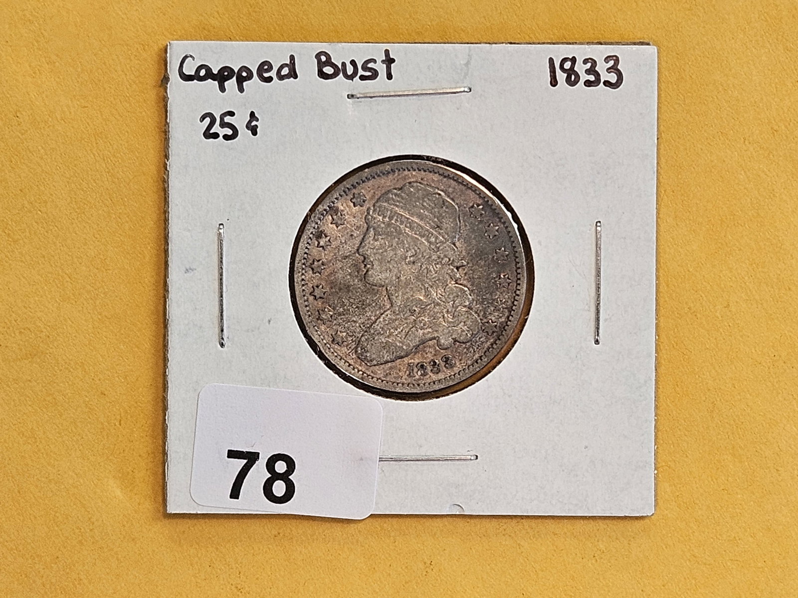 1833 Capped Bust silver Quarter - 2