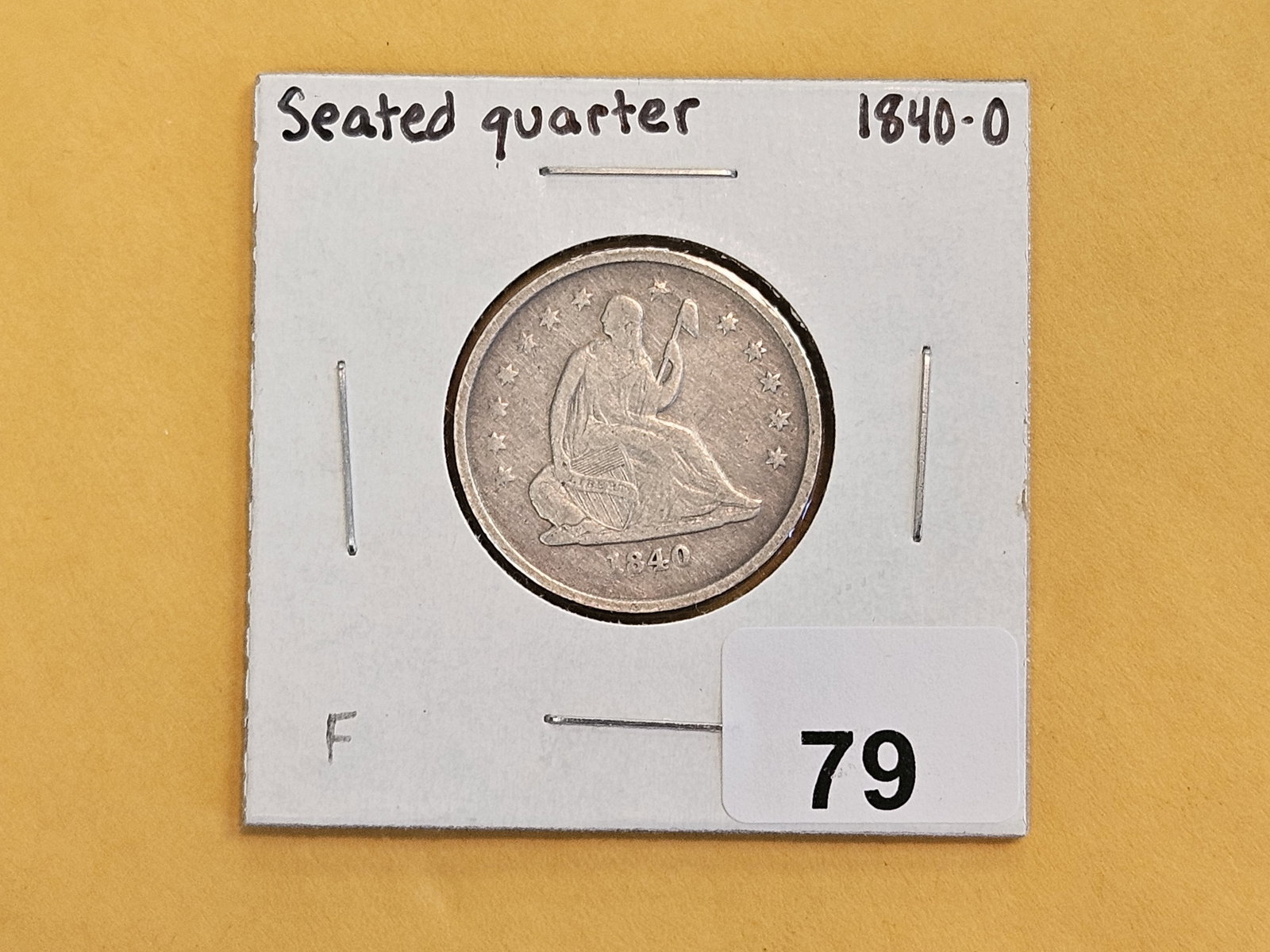 Better Date 1840-O Seated Liberty silver Quarter in Fine plus - details - 2