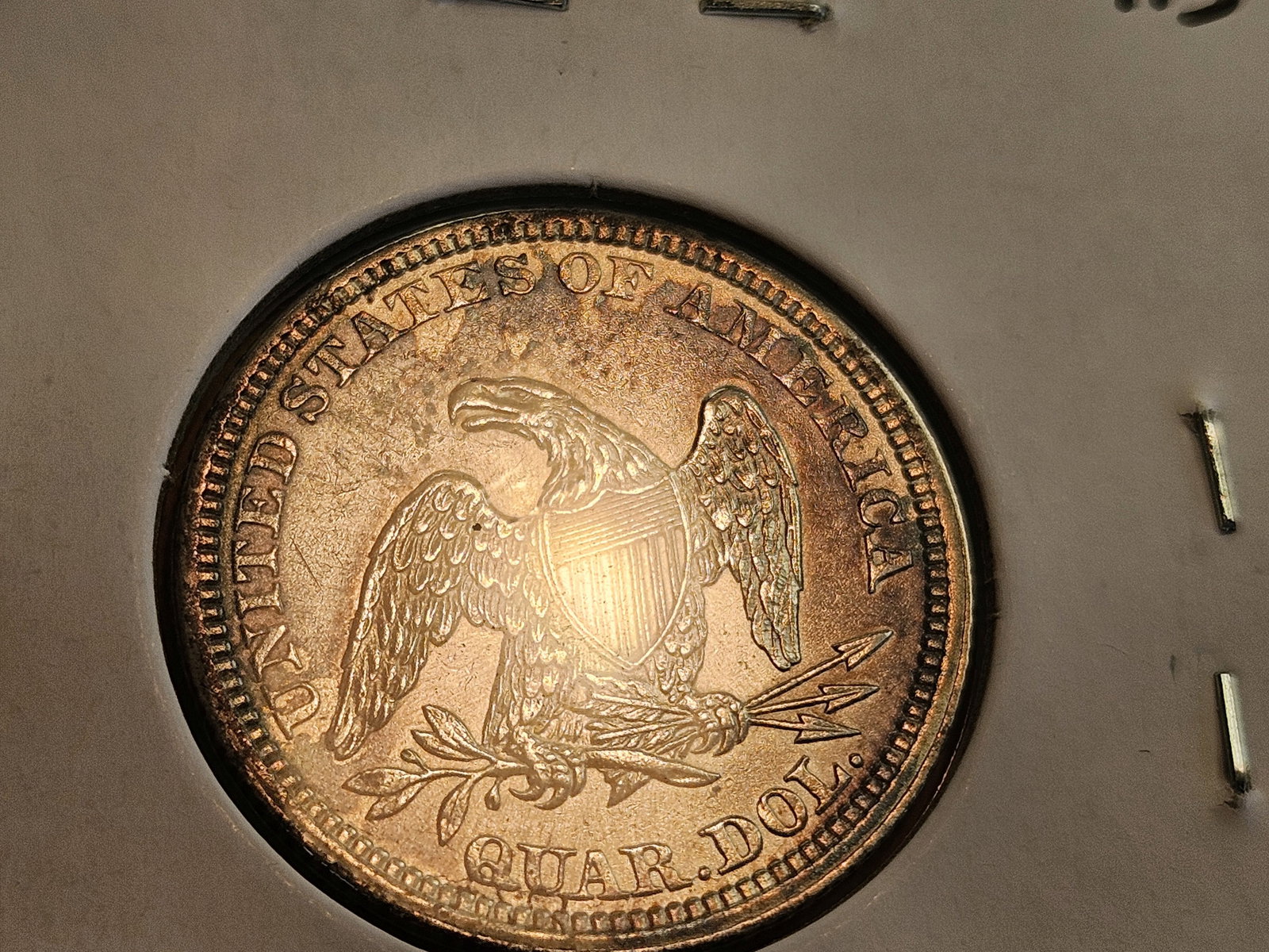 * Brilliant Uncirculated - details 1861 Seated Liberty silver Quarter - 12