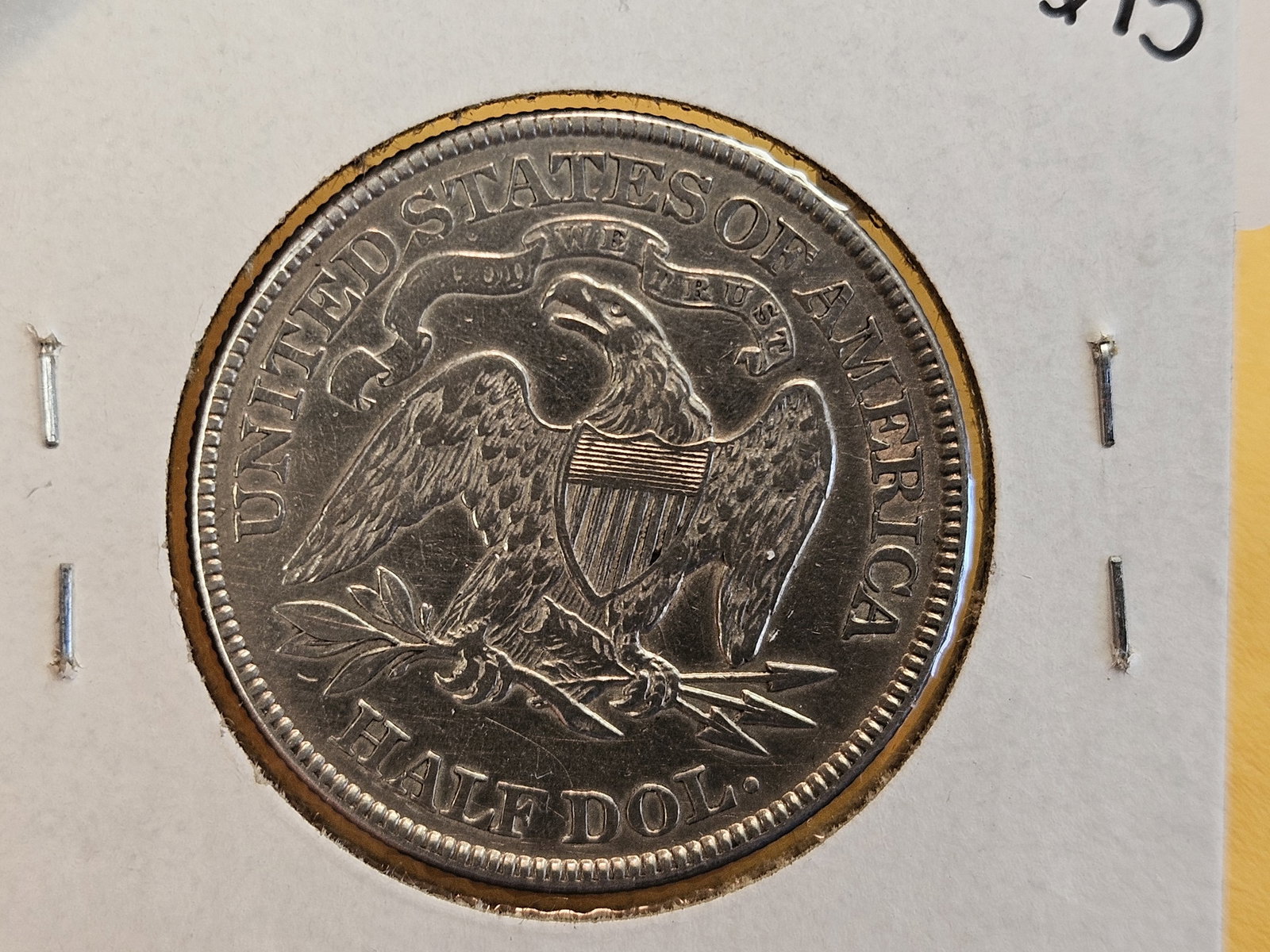 1877 Seated Liberty silver Half Dollar - 7