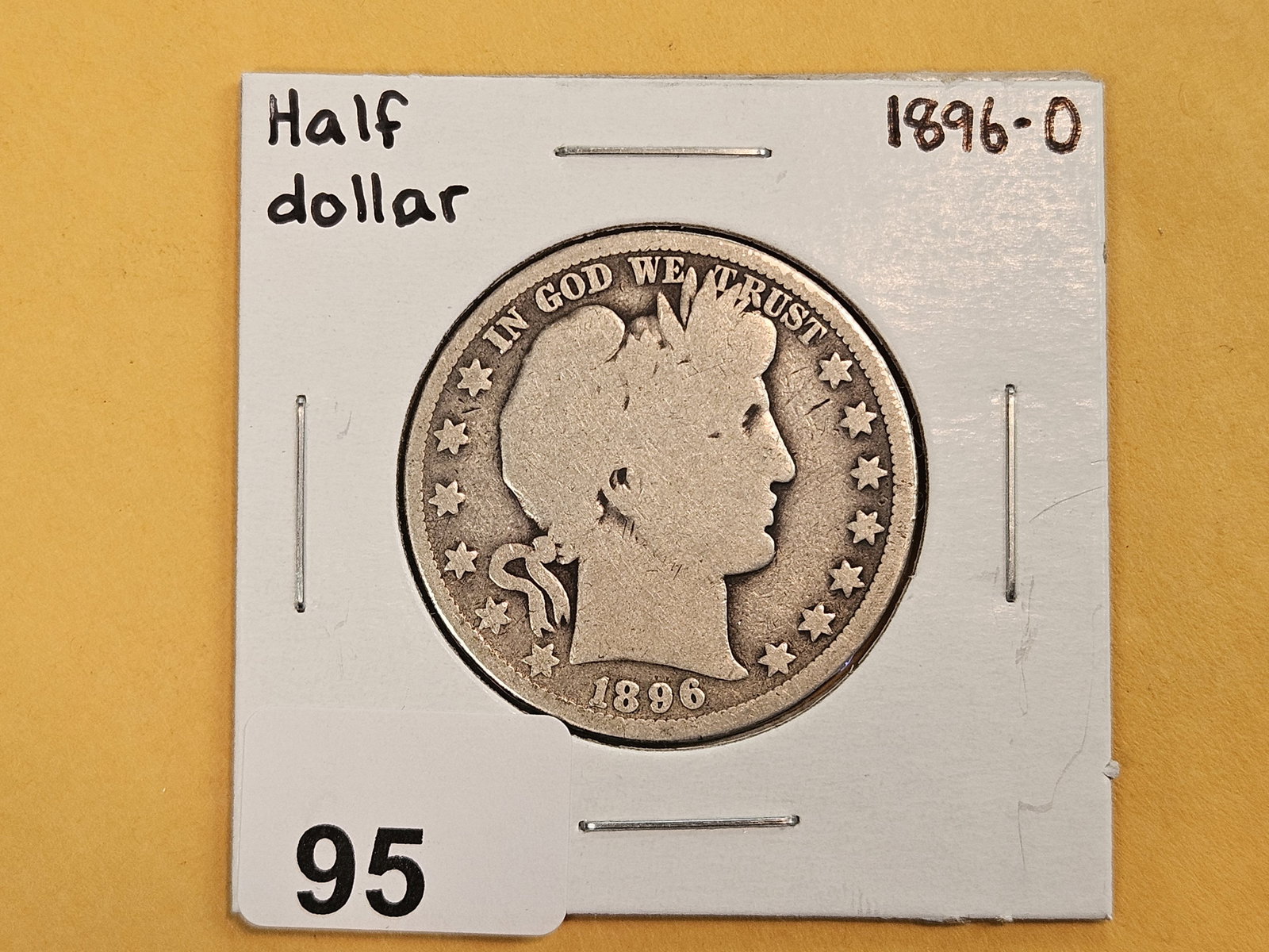 * Semi-Key 1896-O Barber silver Half Dollar - 2