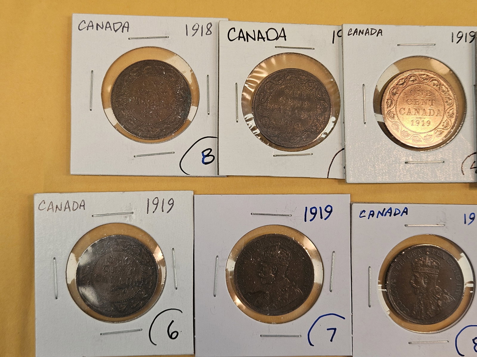 Twenty Canadian Large Cents - 2