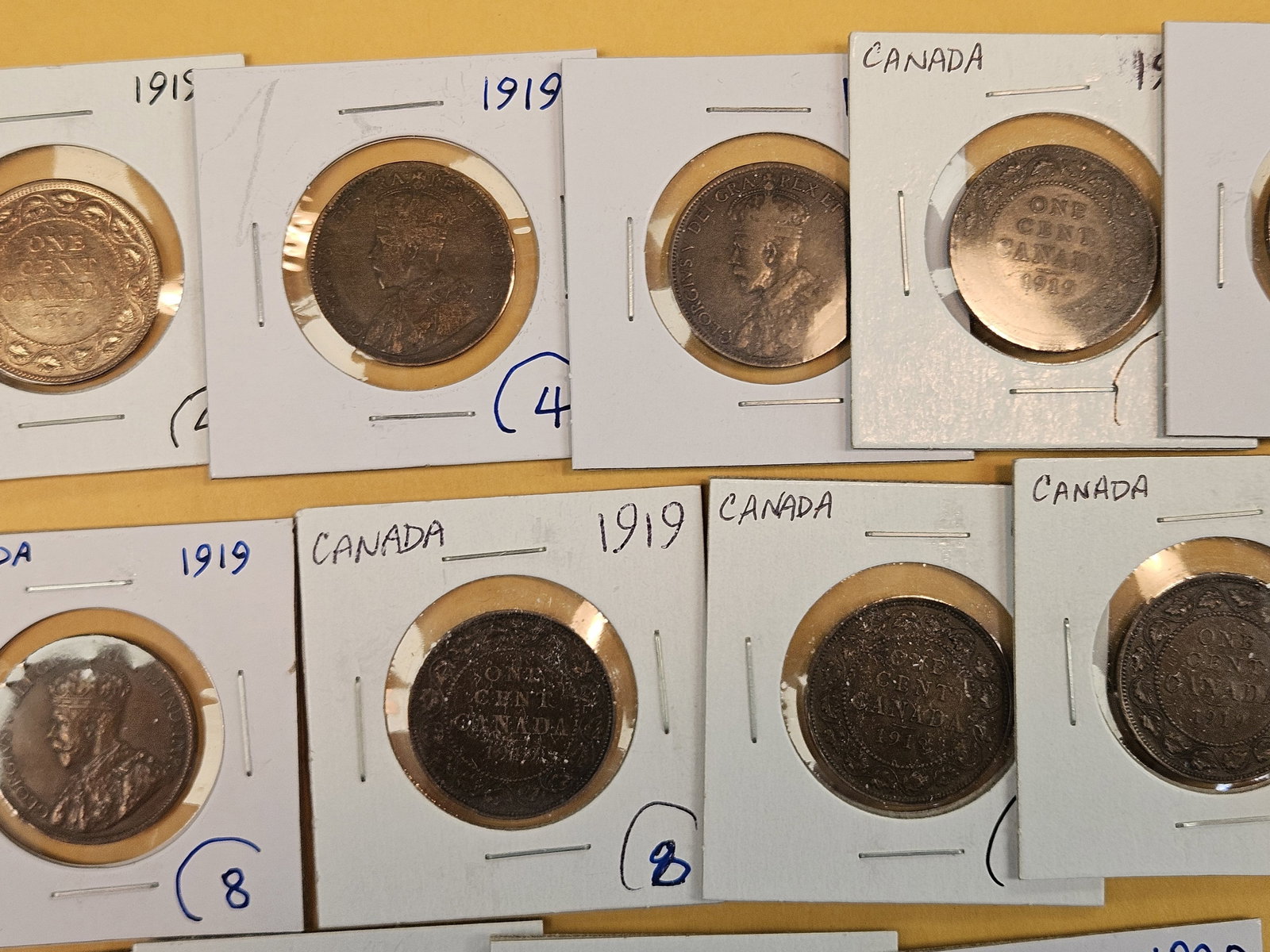 Twenty Canadian Large Cents - 4