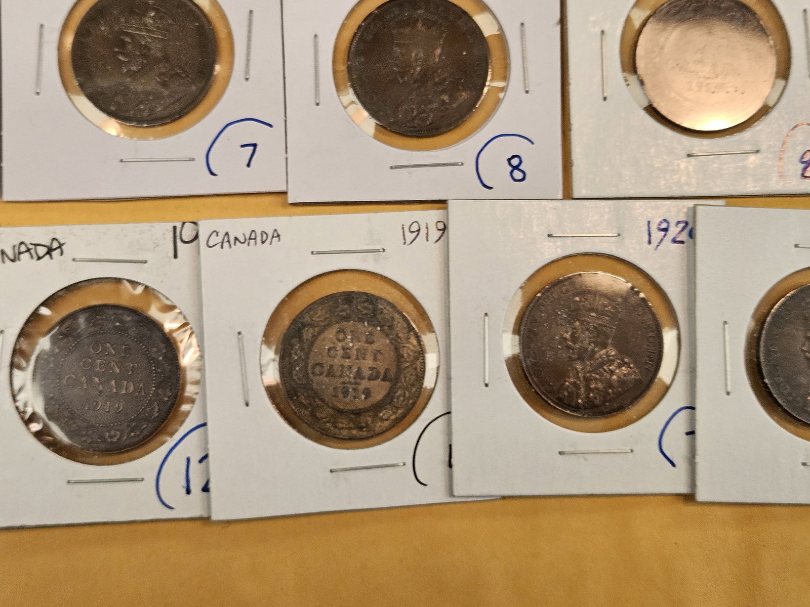 Twenty Canadian Large Cents - 7