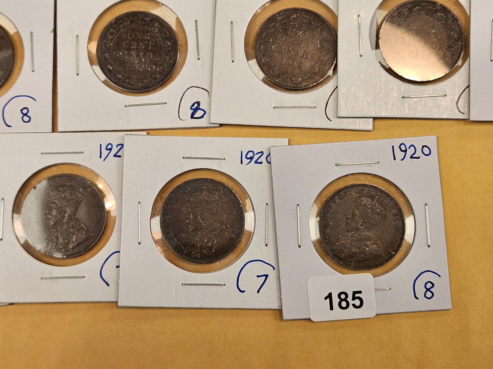 Twenty Canadian Large Cents - 8