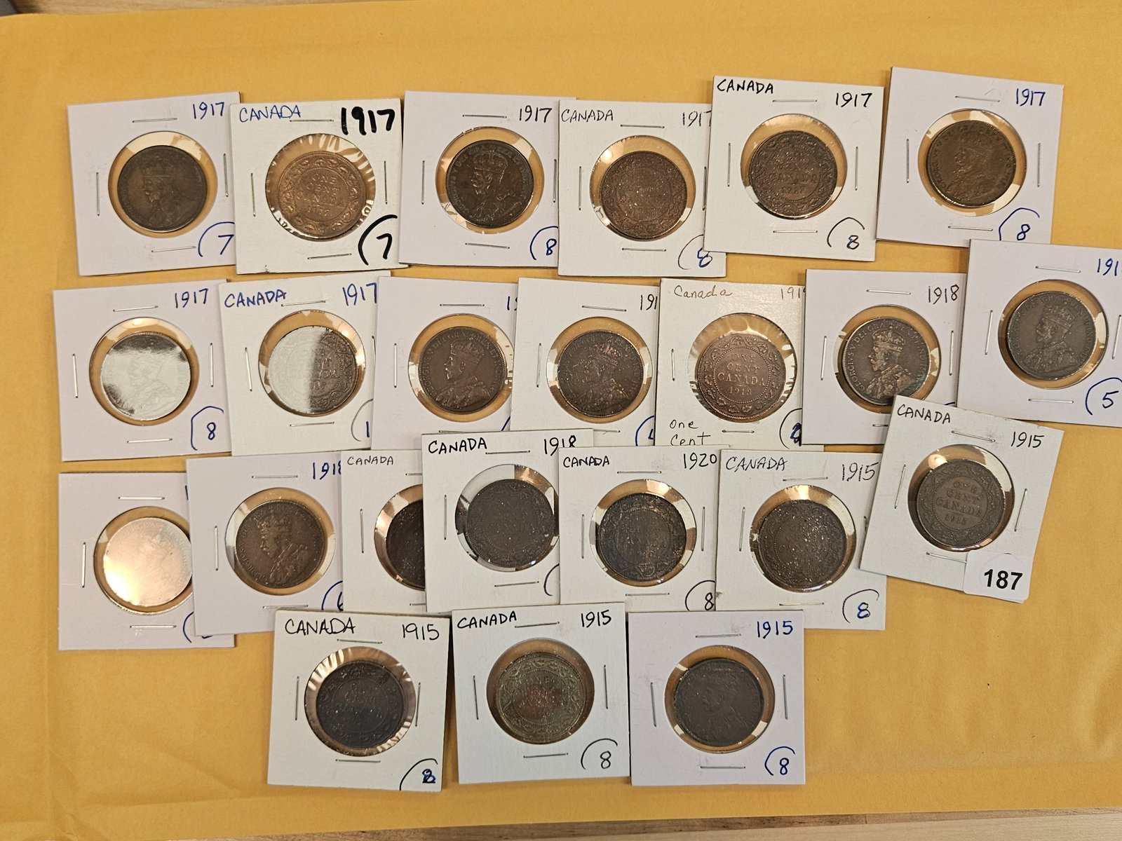 Twenty-three Canadian Large Cents (1 of 9)