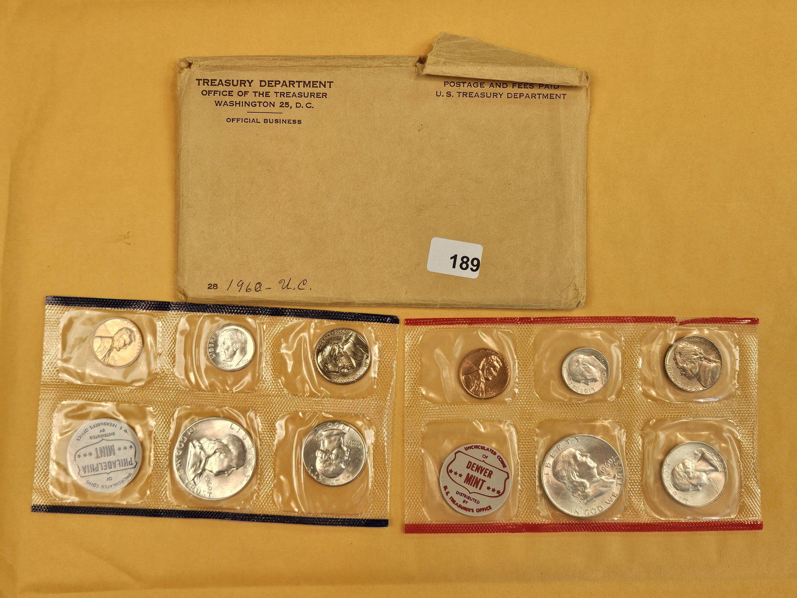 VARIETY! GEM US 1960 Silver P & D Mint Set in OGP (1 of 4)