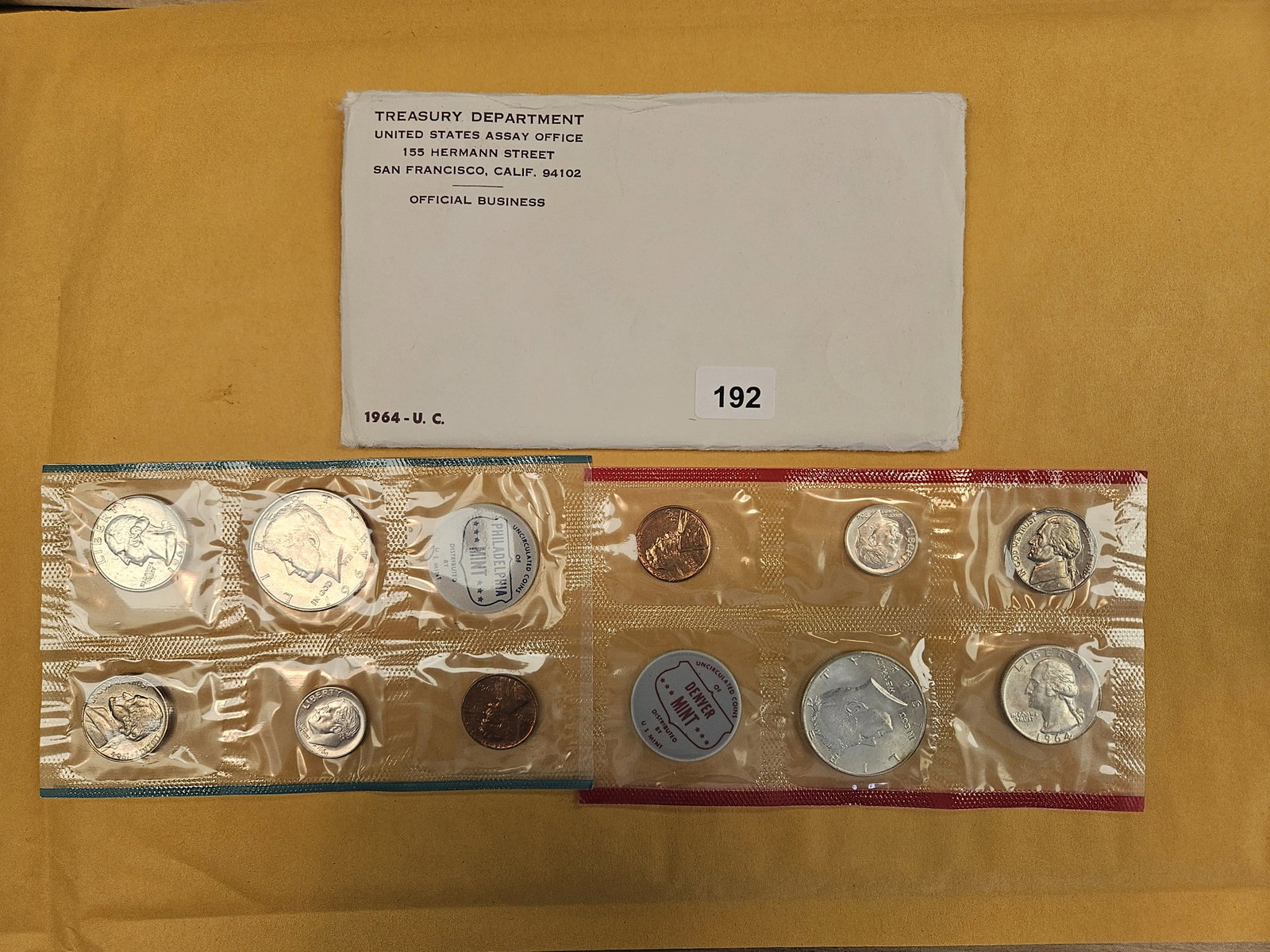 GEM 1964 US SILVER P & D Mint Set (1 of 4)